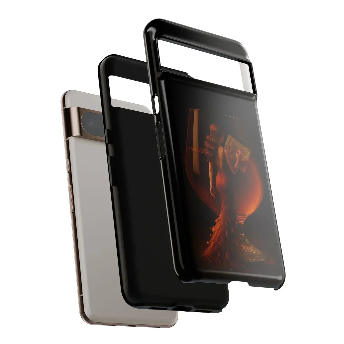 Elegant Midnight Lady Phone Case for iPhone 8-16 and Google Pixel up to 9 Models - KarArmDesign