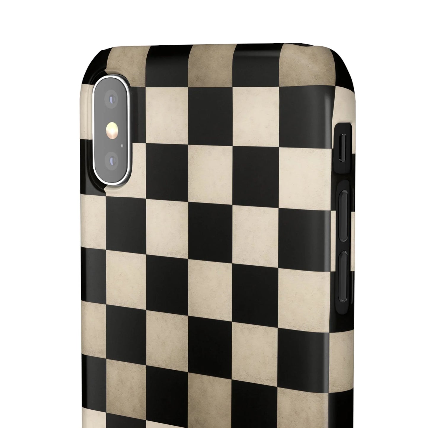 Stylish Matte Checker Phone Case for iPhone 7-16 and Samsung Galaxy S10-S24 Models - KarArmDesign
