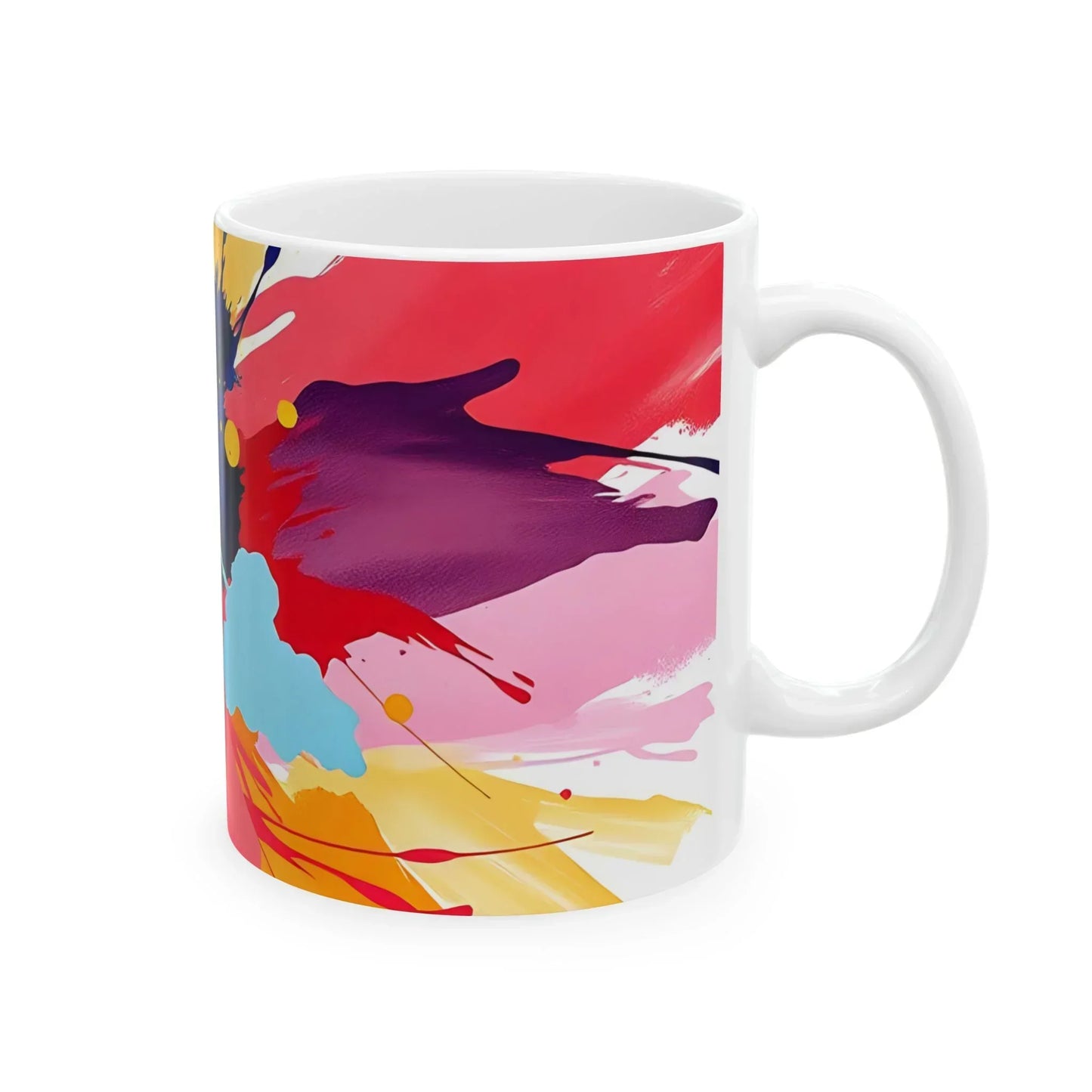 Vibrant Expression — Abstract Art Ceramic Mug (11oz, 15oz) - KarArmDesign