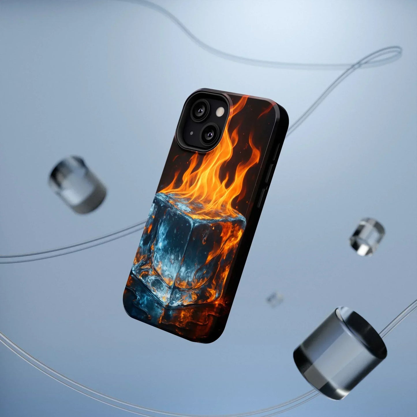 Flame Ice Phone Case for iPhone 12-16 and Samsung Galaxy S21-S22 - KarArmDesign