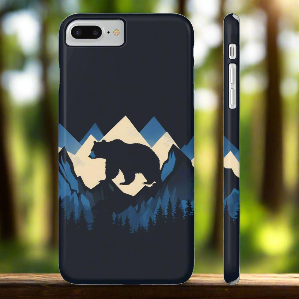 Wild Bear in the Peaks – Mountain Adventure Slim Phone Case for iPhone 7-16 Models - KarArmDesign