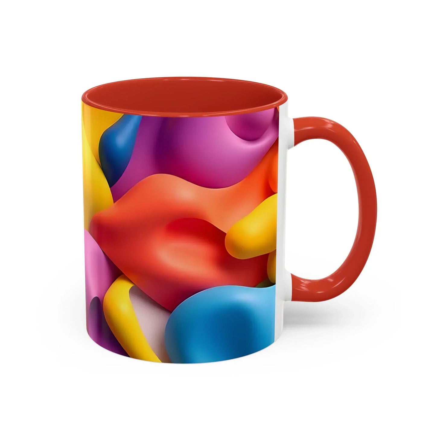 Bold Geometric Accent Coffee Ceramic Mug - KarArmDesign