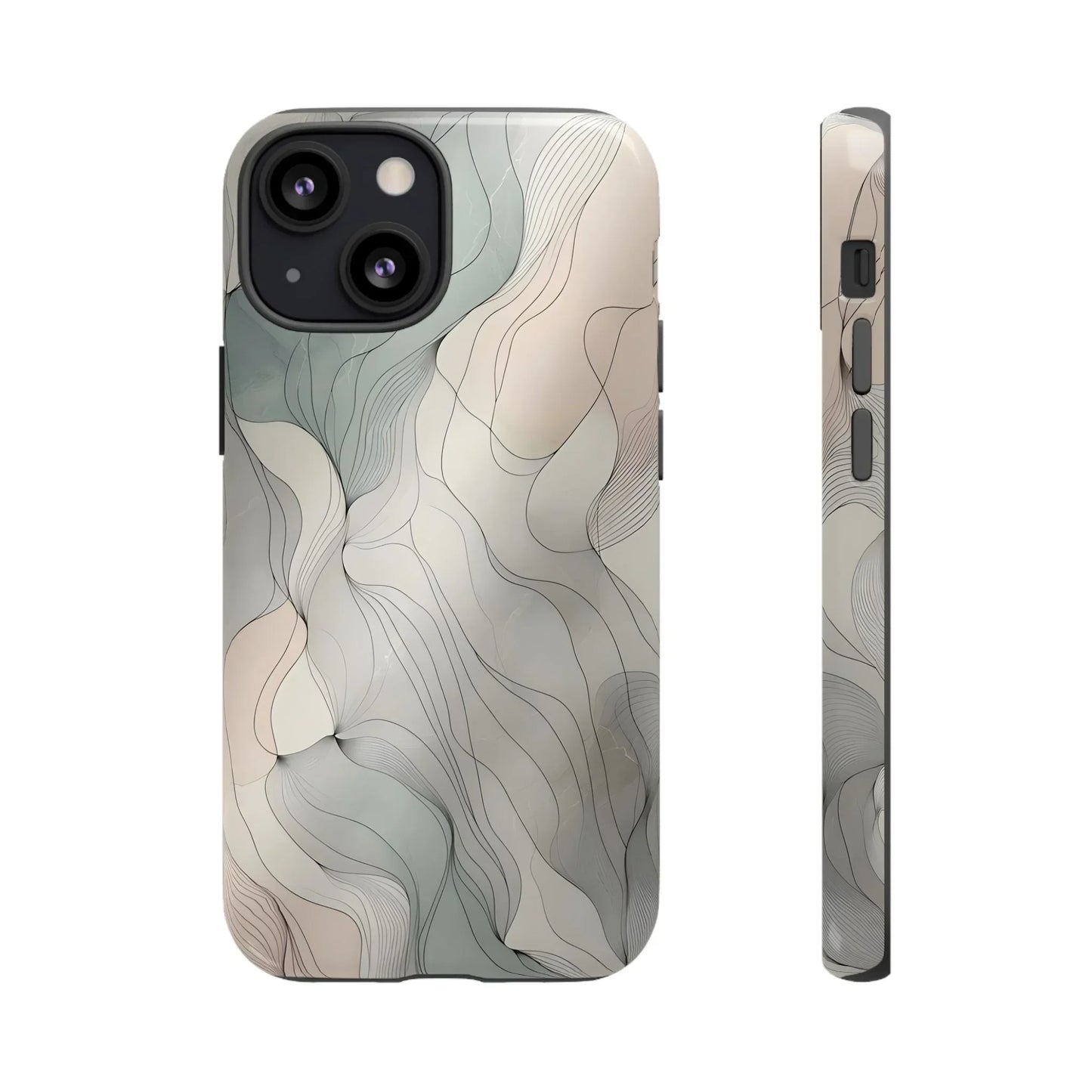 Pastel Wave Phone Case – Minimalist Design for iPhone & Pixel - KarArmDesign