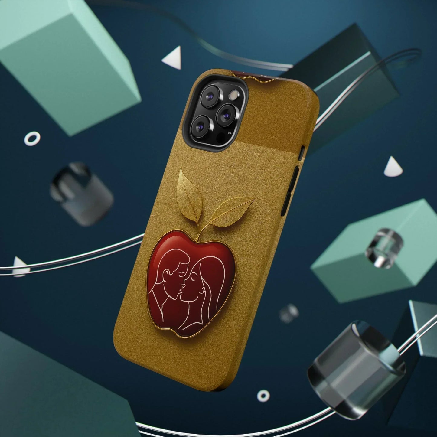 Romantic Apple Phone Case for iPhone 12-16 Models - KarArmDesign