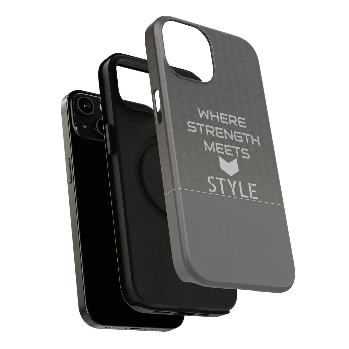 Gray Carbon Phone Case for iPhone 12-16 and Galaxy S21-S22 Models - KarArmDesign