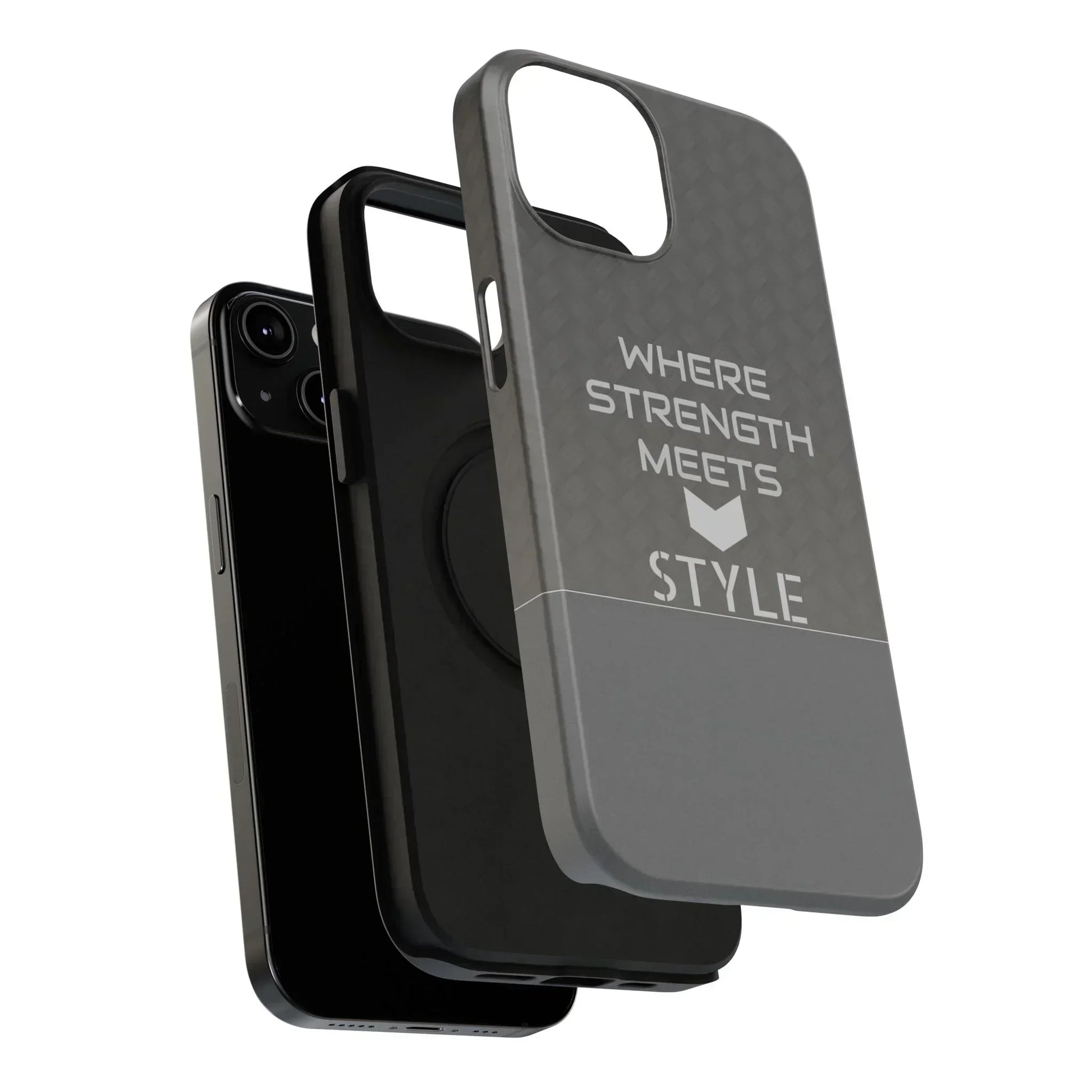 Gray Carbon Phone Case for iPhone 12-16 and Galaxy S21-S22 Models - KarArmDesign
