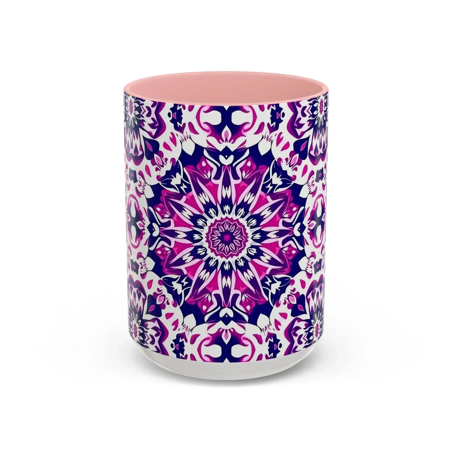 Vibrant Mandala Burst Ceramic Coffee Mug -11 & 15oz - KarArmDesign