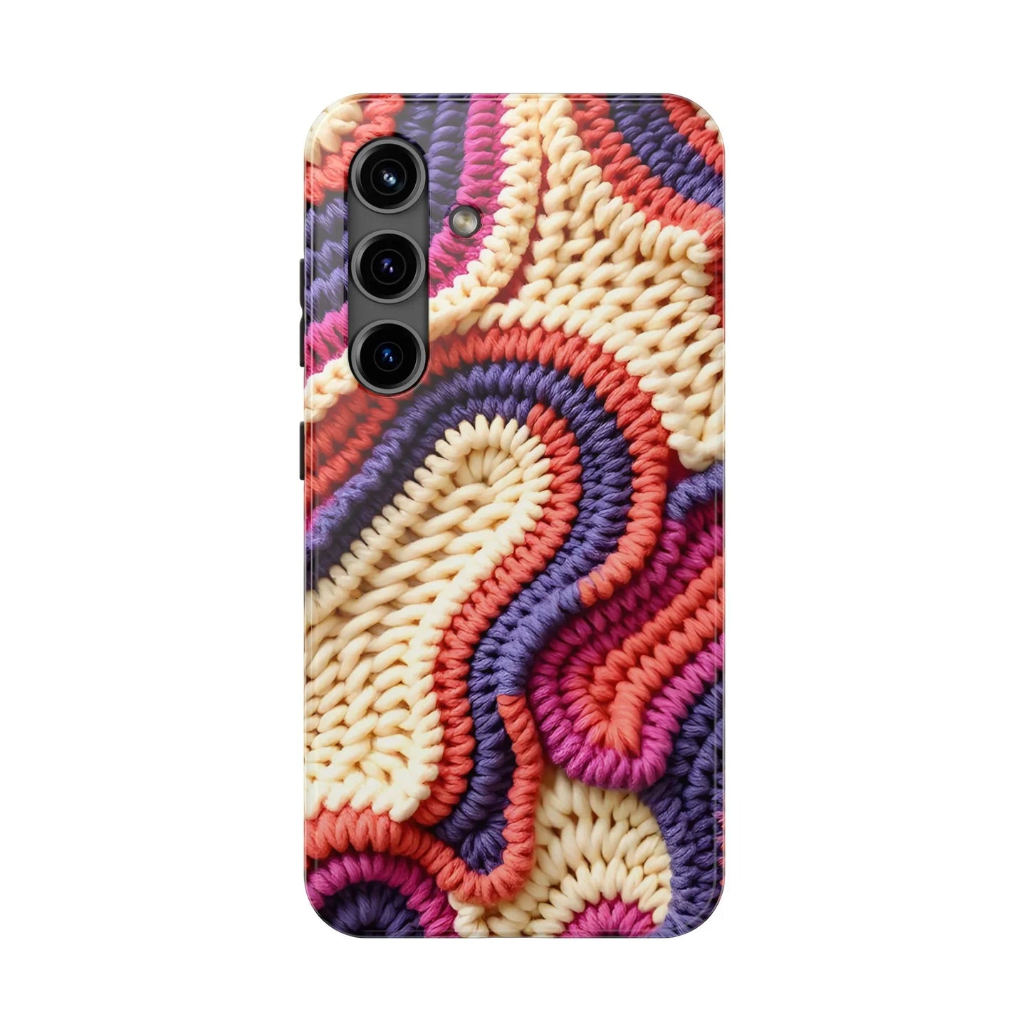 Handwoven Textile Art Phone Case for iPhone 7-16 and Galaxy S21-S24 Models - KarArmDesign