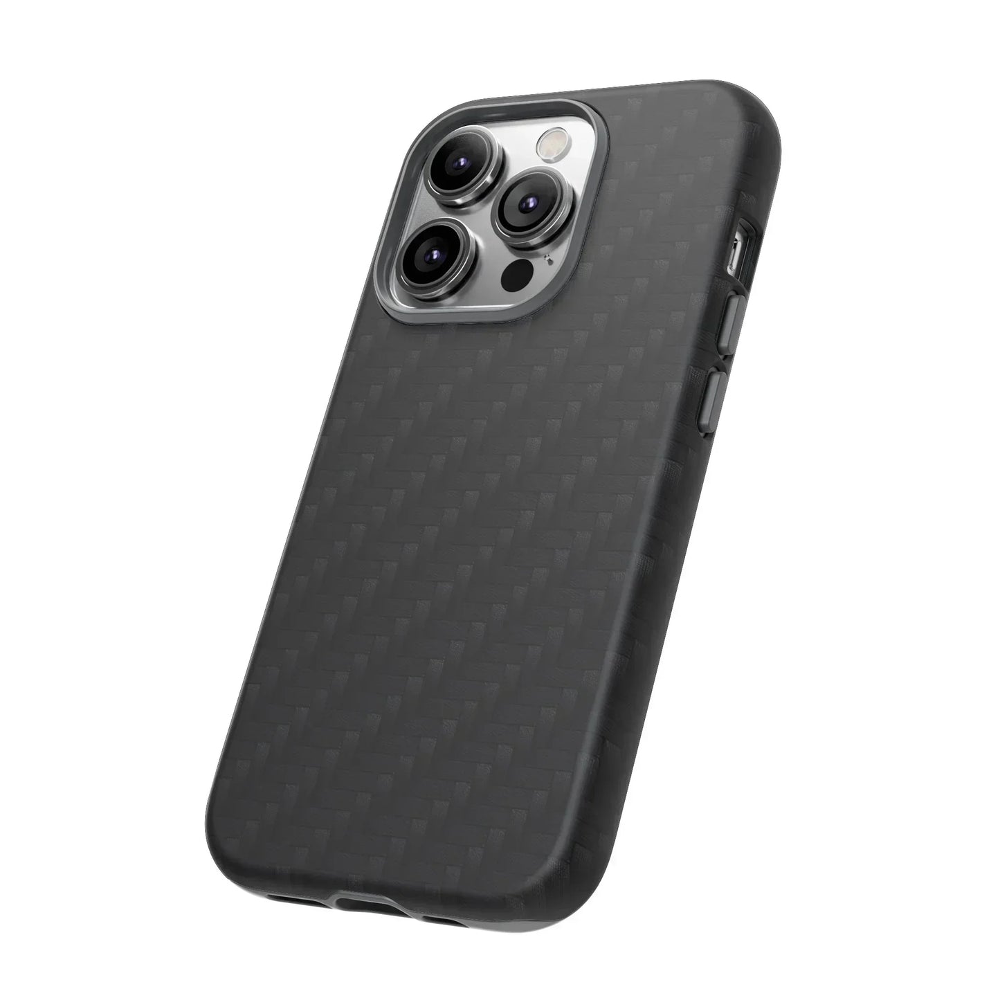 Black Carbon Phone Case Tough Case for iPhone 8-16 and Google Pixel up to 9 Models - KarArmDesign