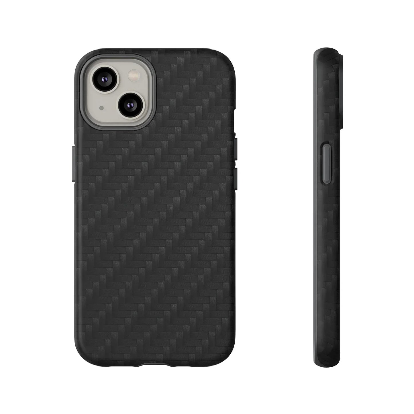 Black Carbon Phone Case Tough Case for iPhone 8-16 and Google Pixel up to 9 Models - KarArmDesign