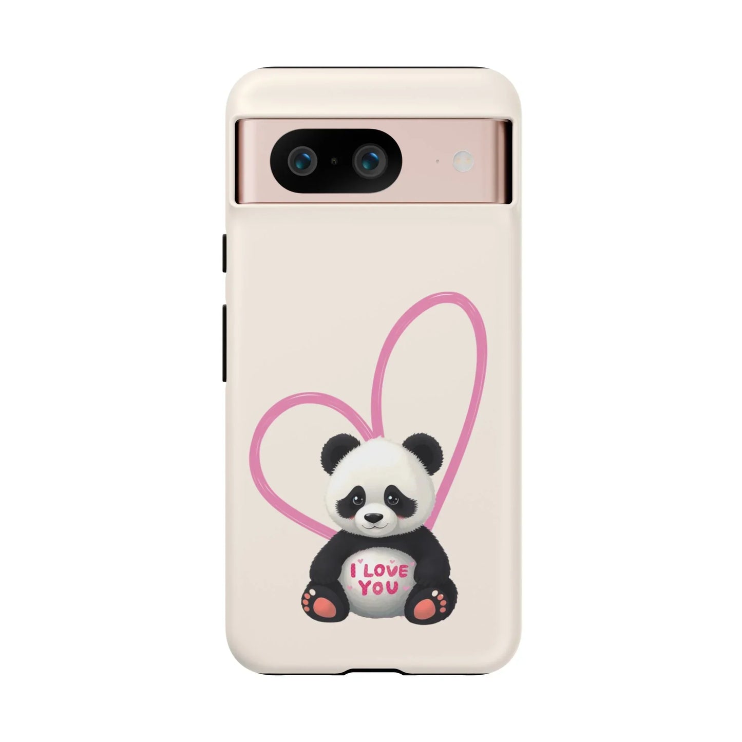 Cute Panda Heart Love Phone Case for Google Pixel up to 9 Models - KarArmDesign