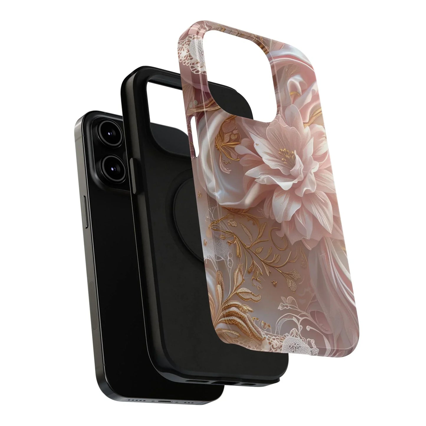 Elegant Floral Impact-Resistant Phone Case for iPhone 12-16 and Samsung Galaxy S21-S22 Models - KarArmDesign