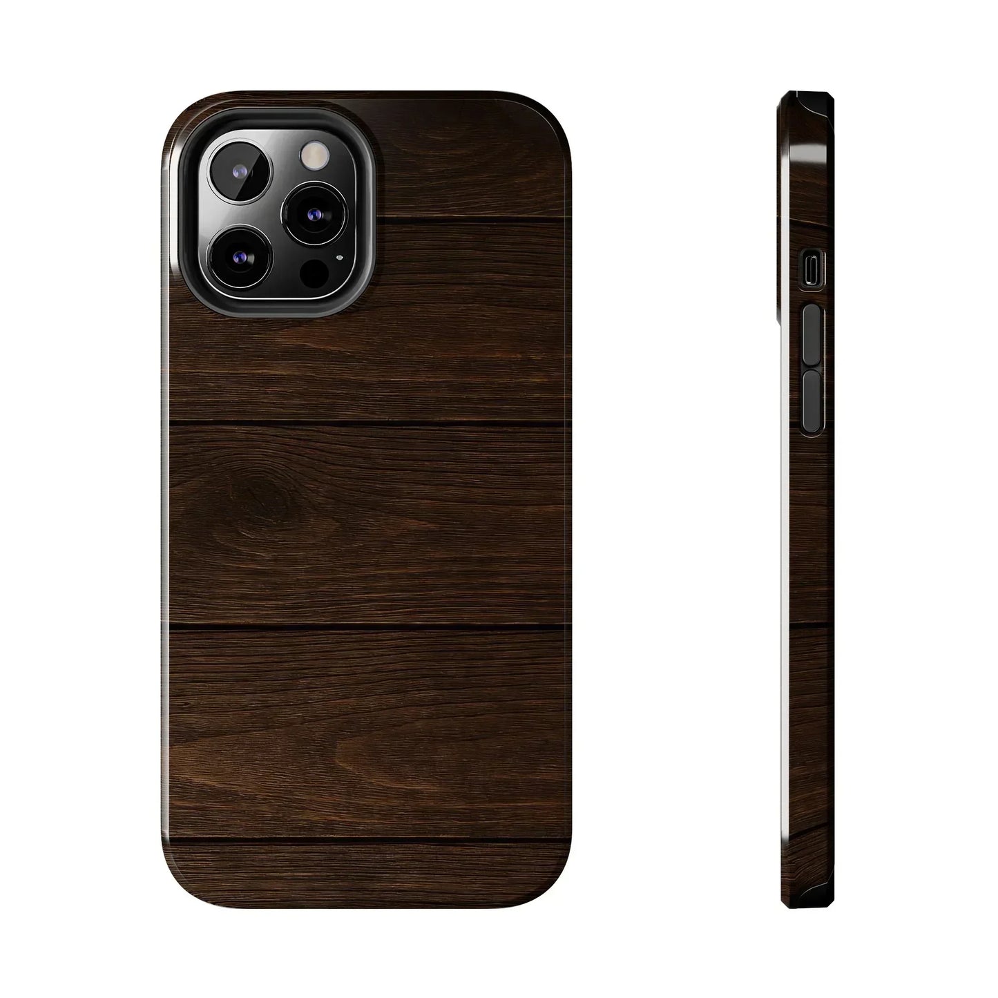 Dark Wood Grain Phone Case for iPhone and Galaxy - KarArmDesign