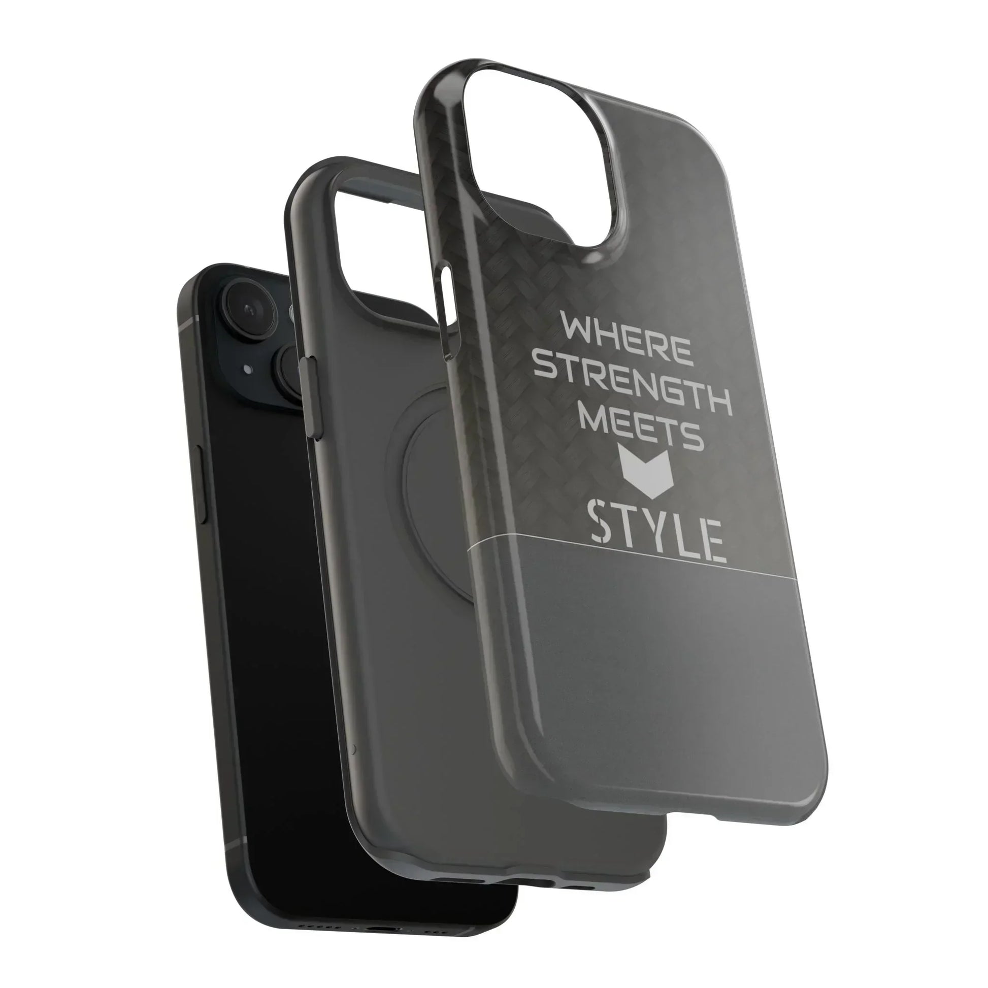Gray Carbon Phone Case for iPhone 12-16 and Galaxy S21-S22 Models - KarArmDesign