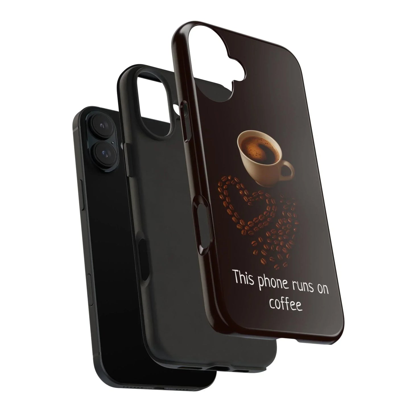 This Phone Runs On Coffee Quote Phone Case for iPhone and Galaxy - KarArmDesign