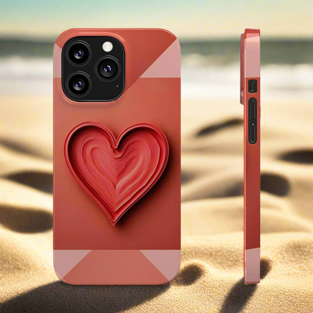 Heart Design Phone Case for iPhone X to 16 Series - KarArmDesign