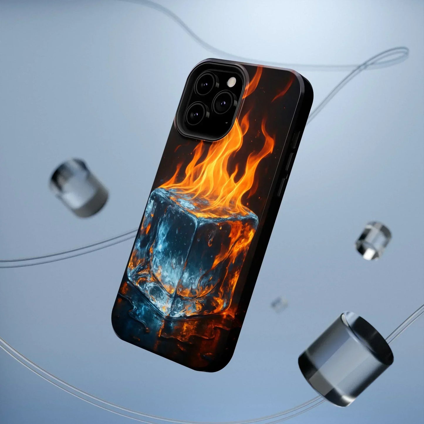 Flame Ice Phone Case for iPhone 12-16 and Samsung Galaxy S21-S22 - KarArmDesign