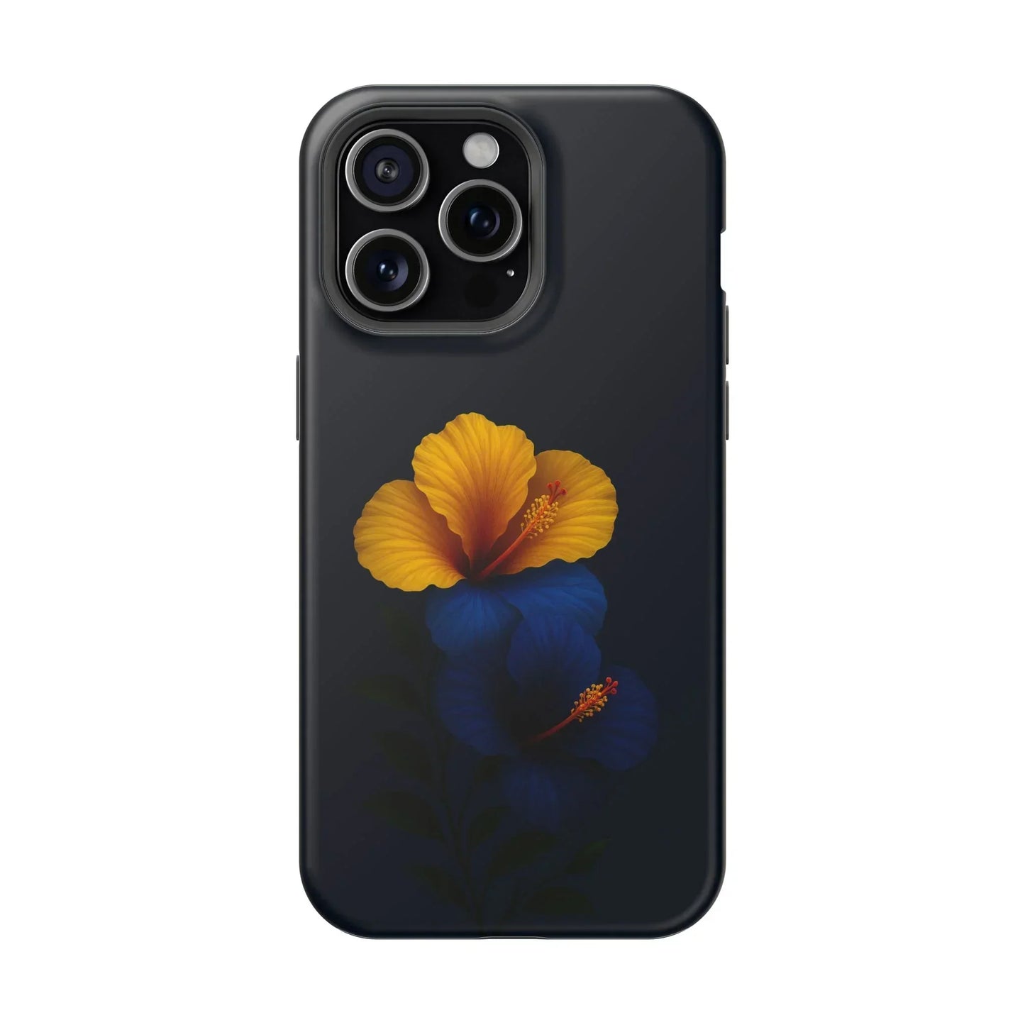 Elegant hibiscus phone case Impact-Resistant Cases for iPhone 12-16 and Samsung Galaxy S21-S22 Models - KarArmDesign