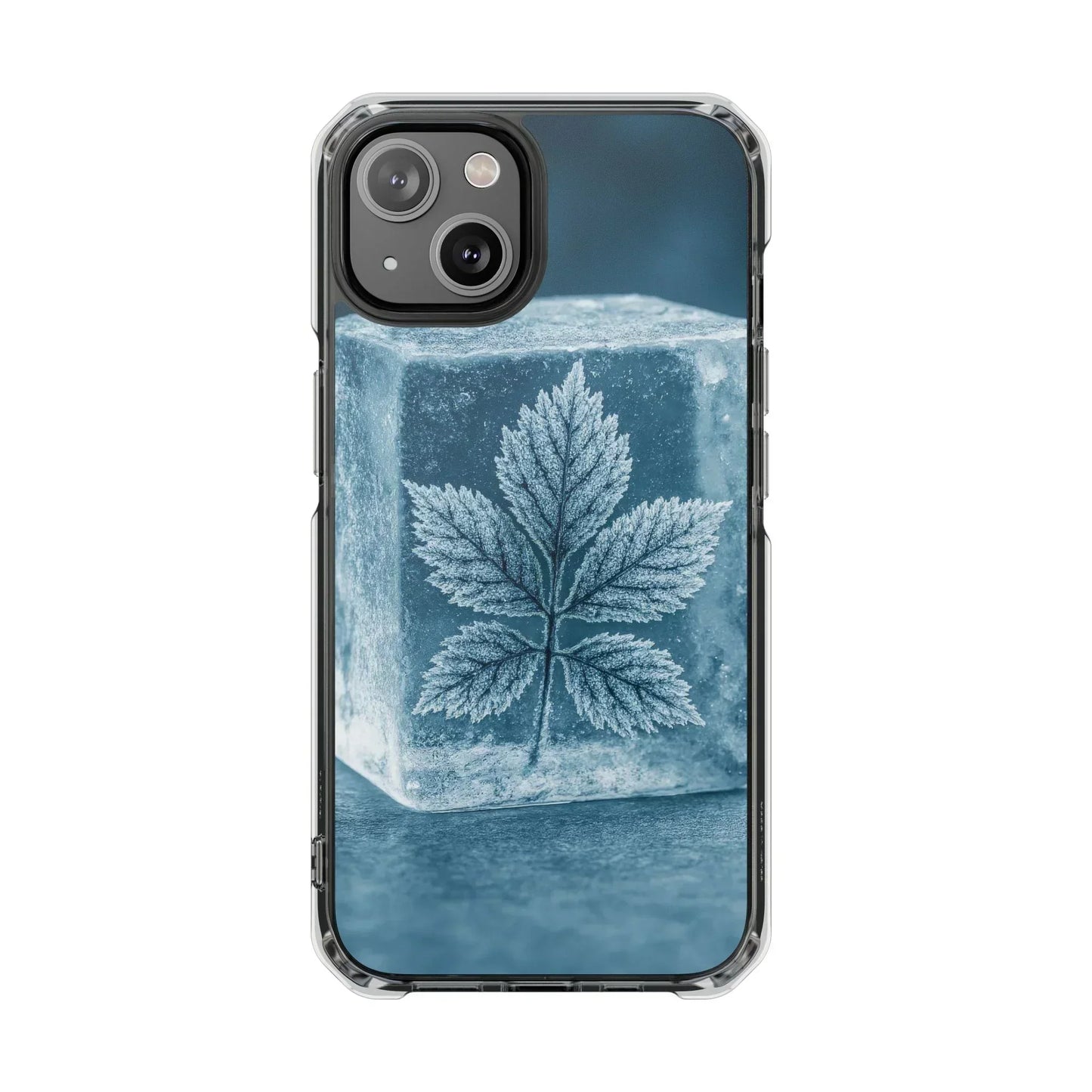 Frozen Leaf Inside Ice Cube - Phone Case for iPhone 14-16 Models - KarArmDesign