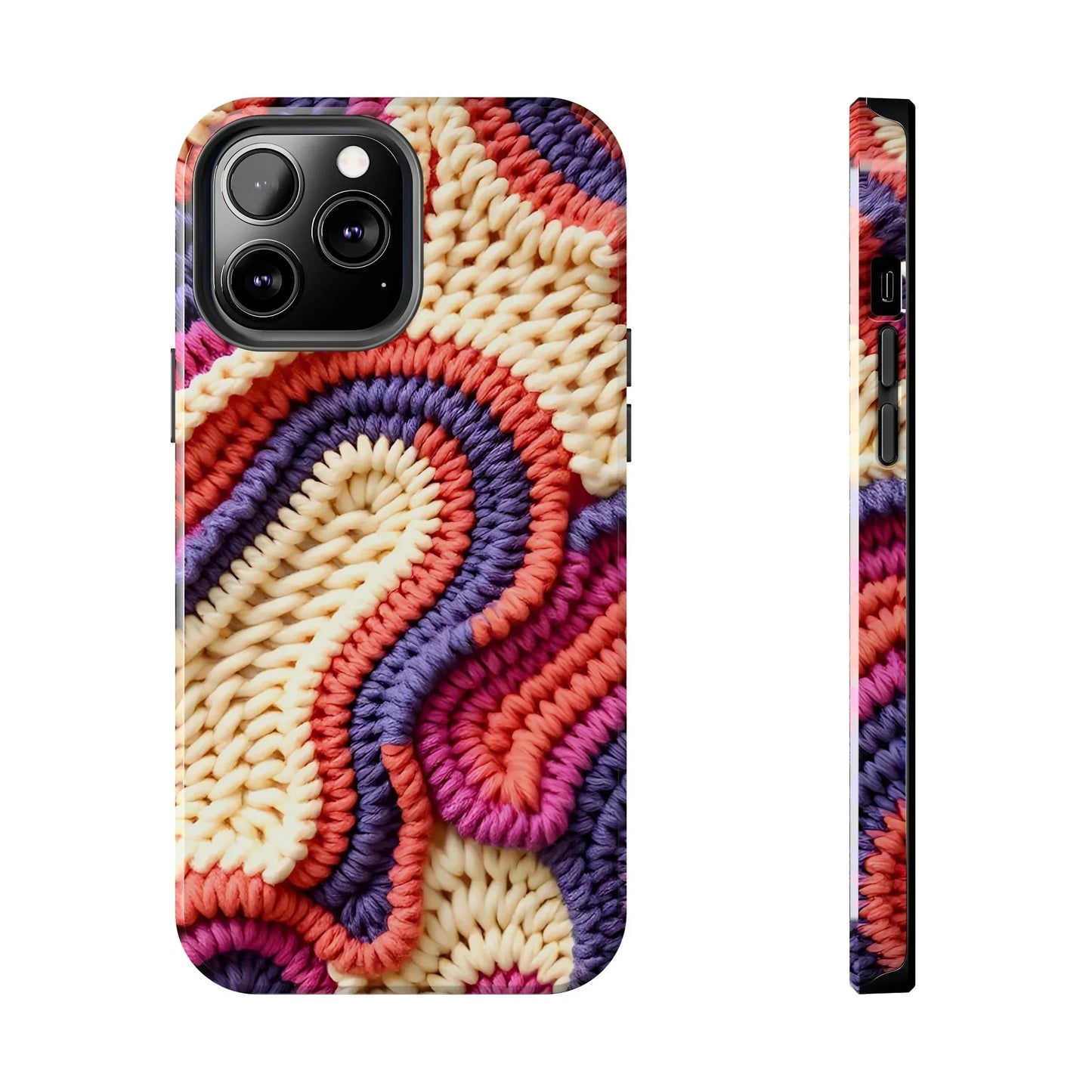 Handwoven Textile Art Phone Case for iPhone 7-16 and Galaxy S21-S24 Models - KarArmDesign