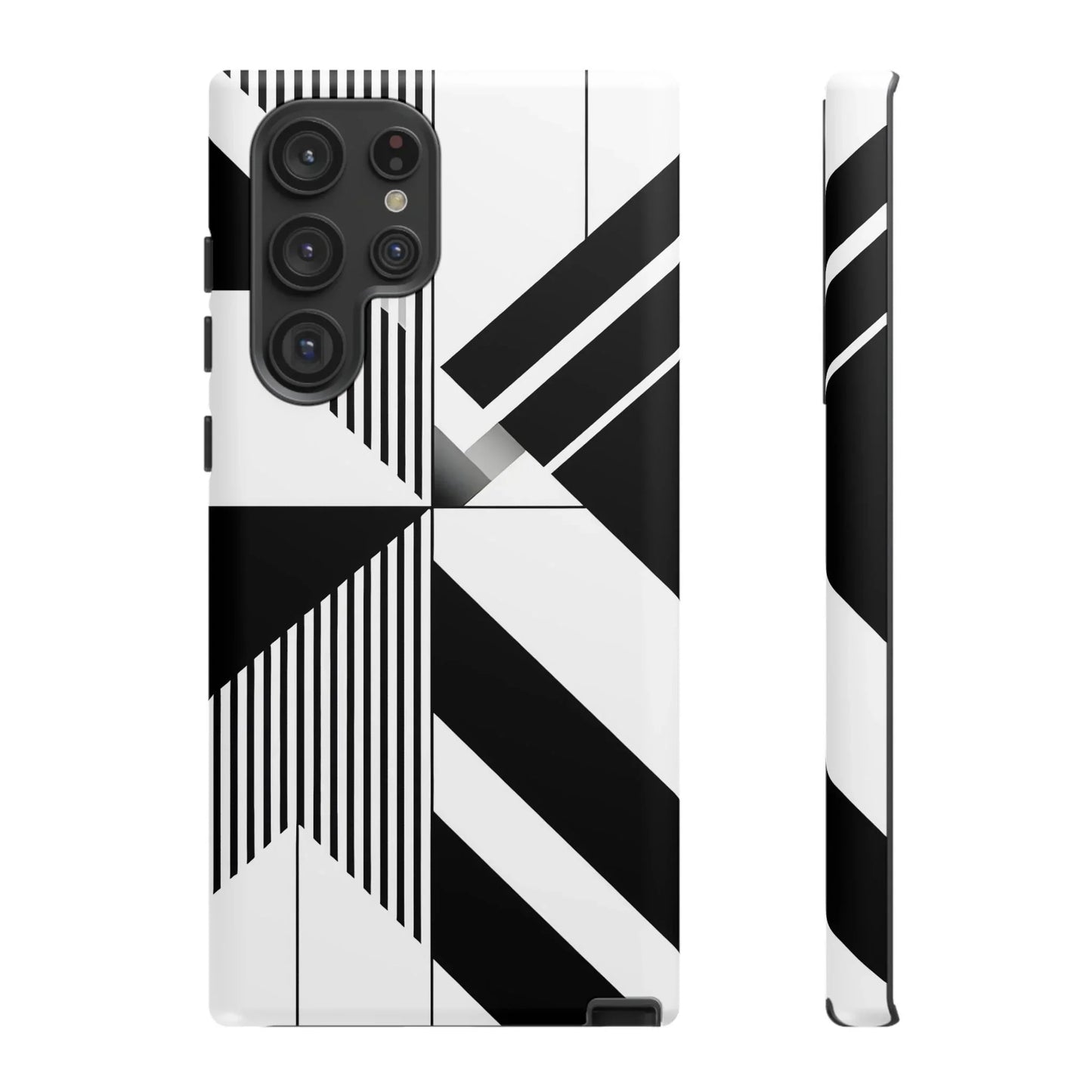 Monochrome Tough Phone Case for iPhone 11-16 and Samsung Galaxy S10–S25 Models - KarArmDesign