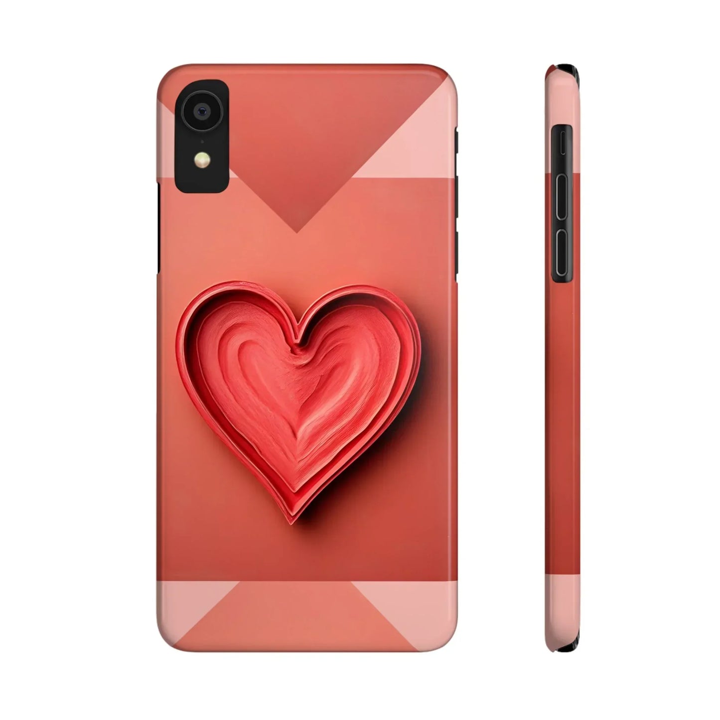 Heart Design Phone Case for iPhone X to 16 Series - KarArmDesign