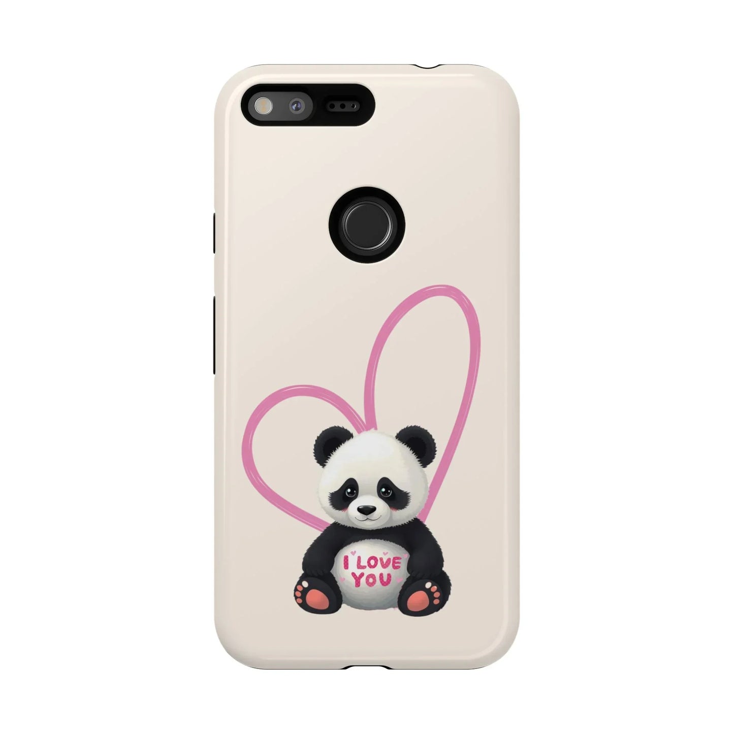 Cute Panda Heart Love Phone Case for Google Pixel up to 9 Models - KarArmDesign