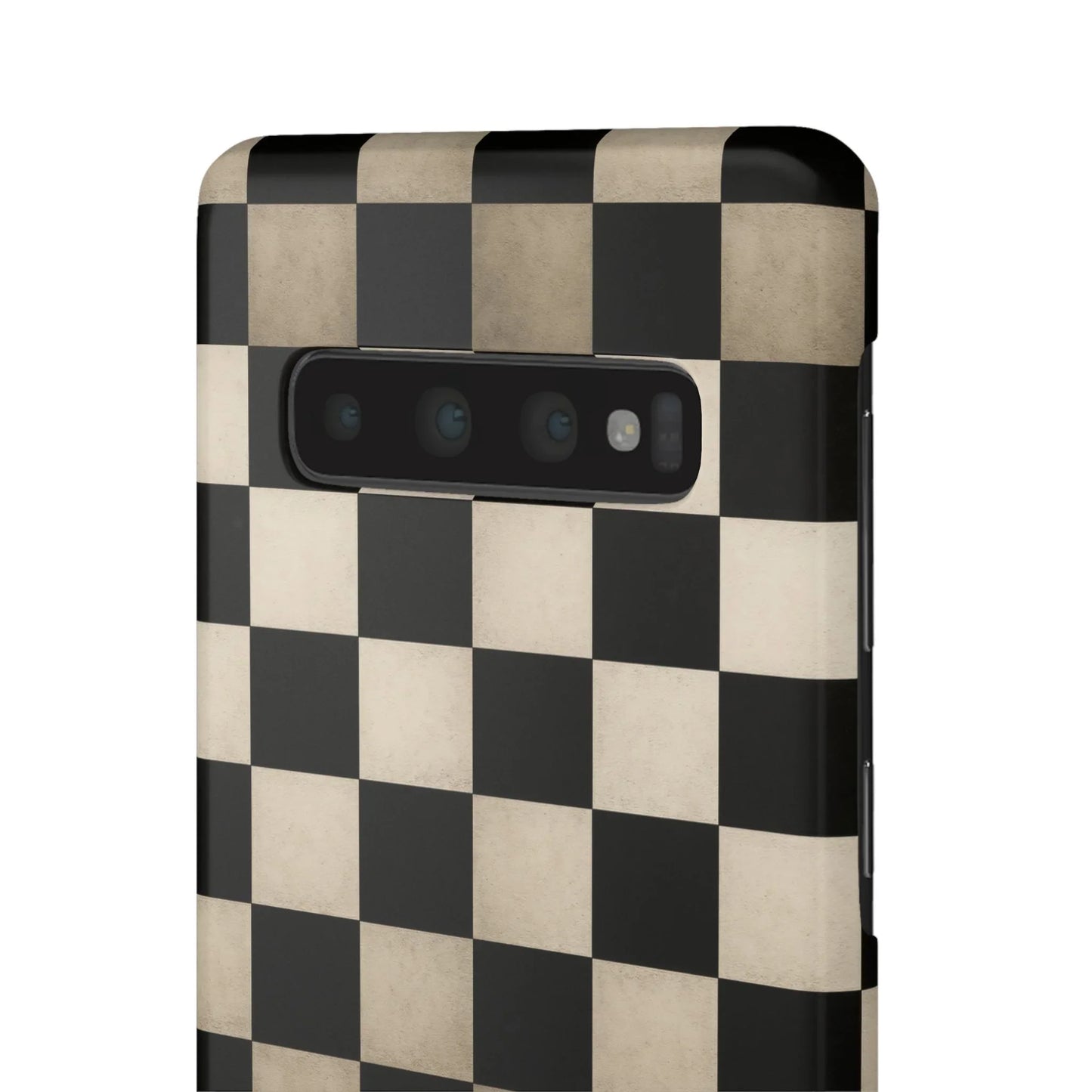 Stylish Matte Checker Phone Case for iPhone 7-16 and Samsung Galaxy S10-S24 Models - KarArmDesign