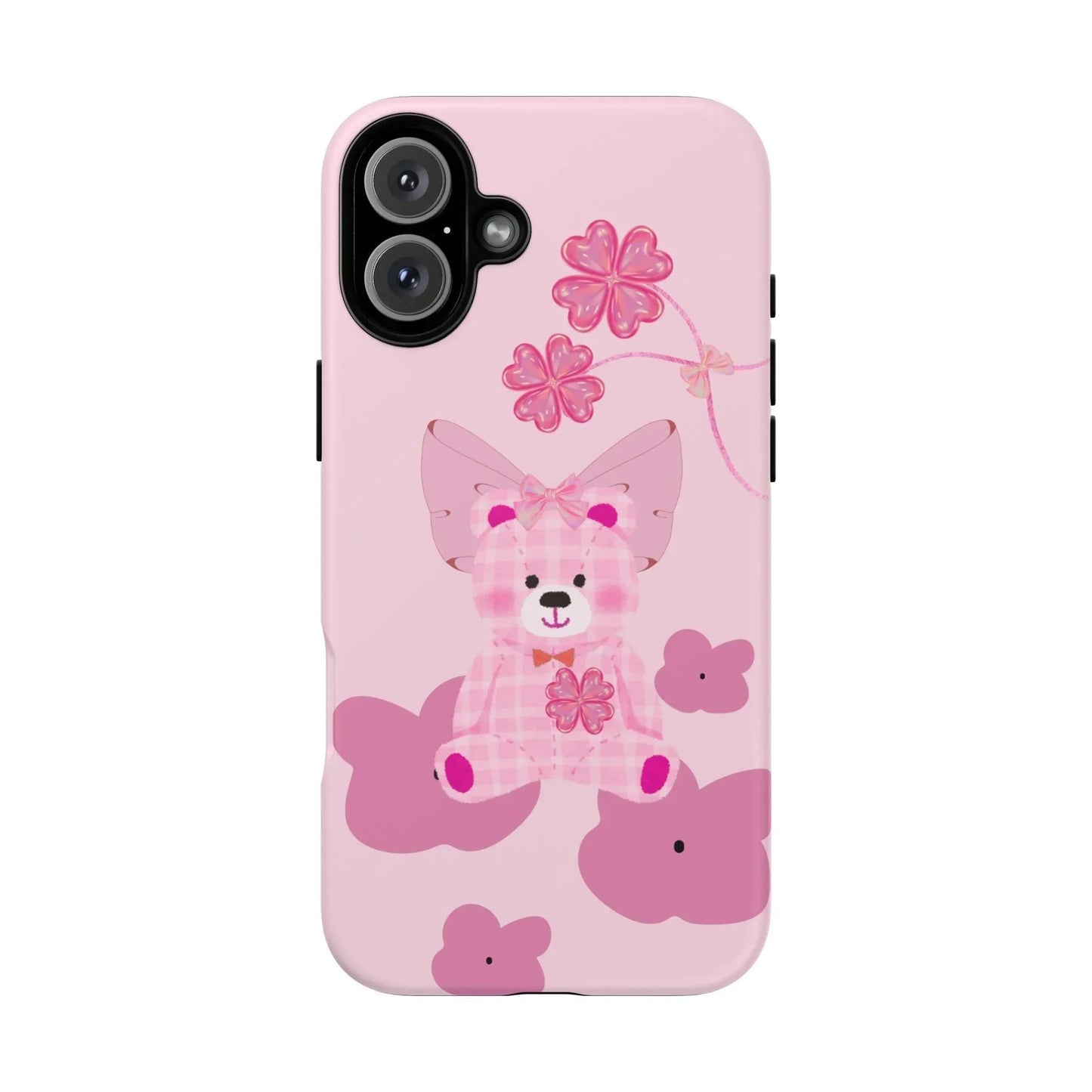 Pink Teddy Bear Phone Cases for iPhone, Pixel and Galaxy Models - KarArmDesign
