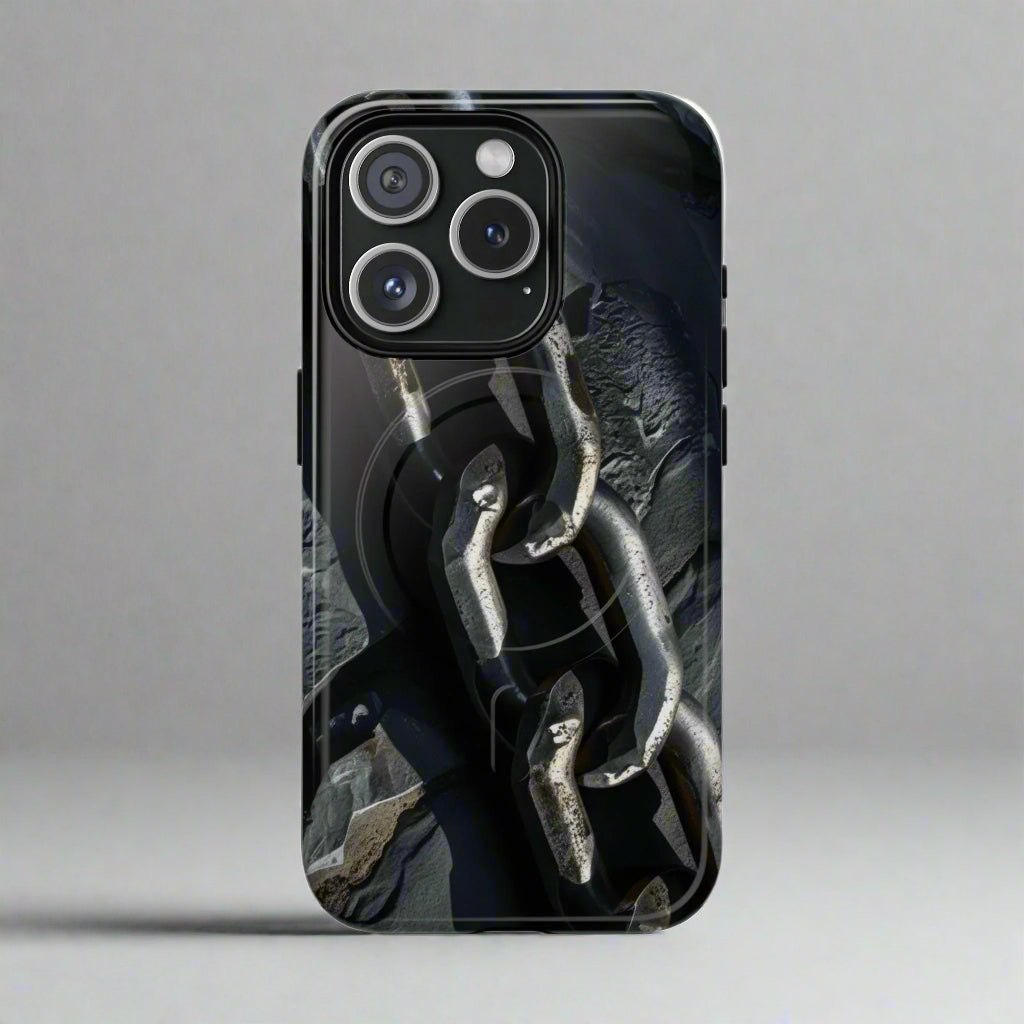 “Iron Chain” Tough Magnetic Phone Case for iPhone 14-16 Models - KarArmDesign