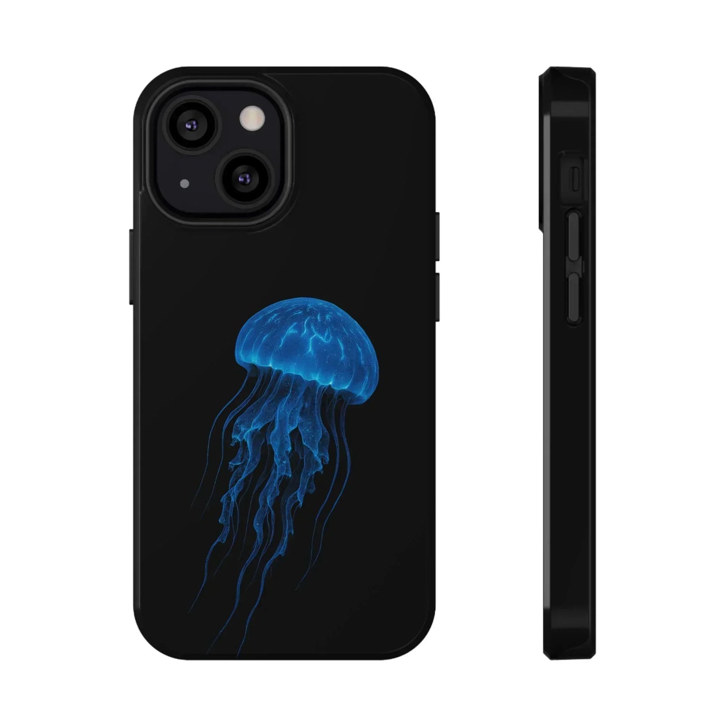 Blue Jellyfish Phone Case for iPhone 12-16 and Samsung Galaxy S21-S22 Models - KarArmDesign