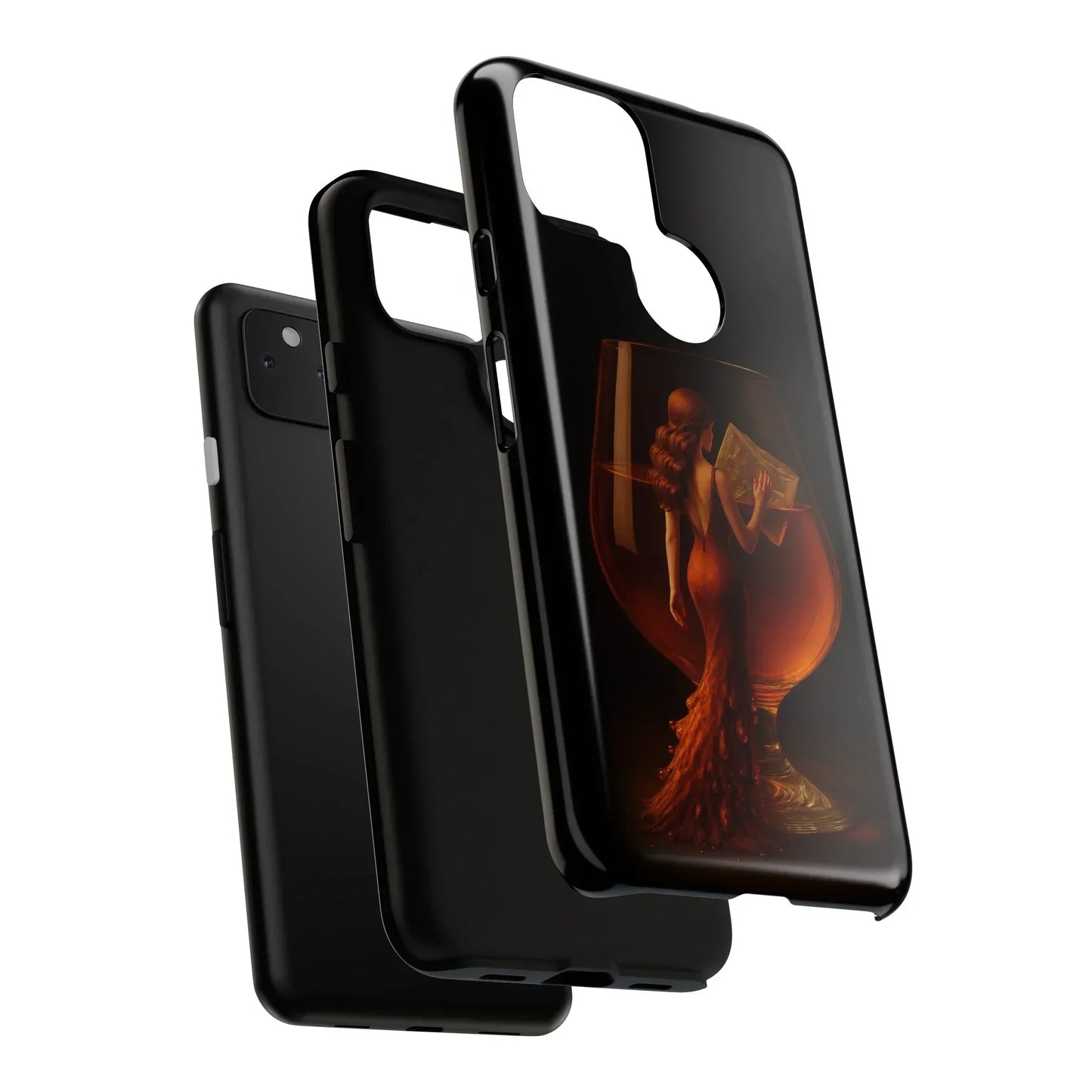 Elegant Midnight Lady Phone Case for iPhone 8-16 and Google Pixel up to 9 Models - KarArmDesign