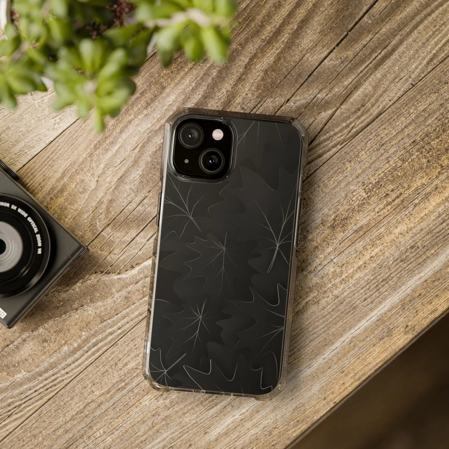 Botanical Noir Phone Case for iPhone 14-16 Models - KarArmDesign