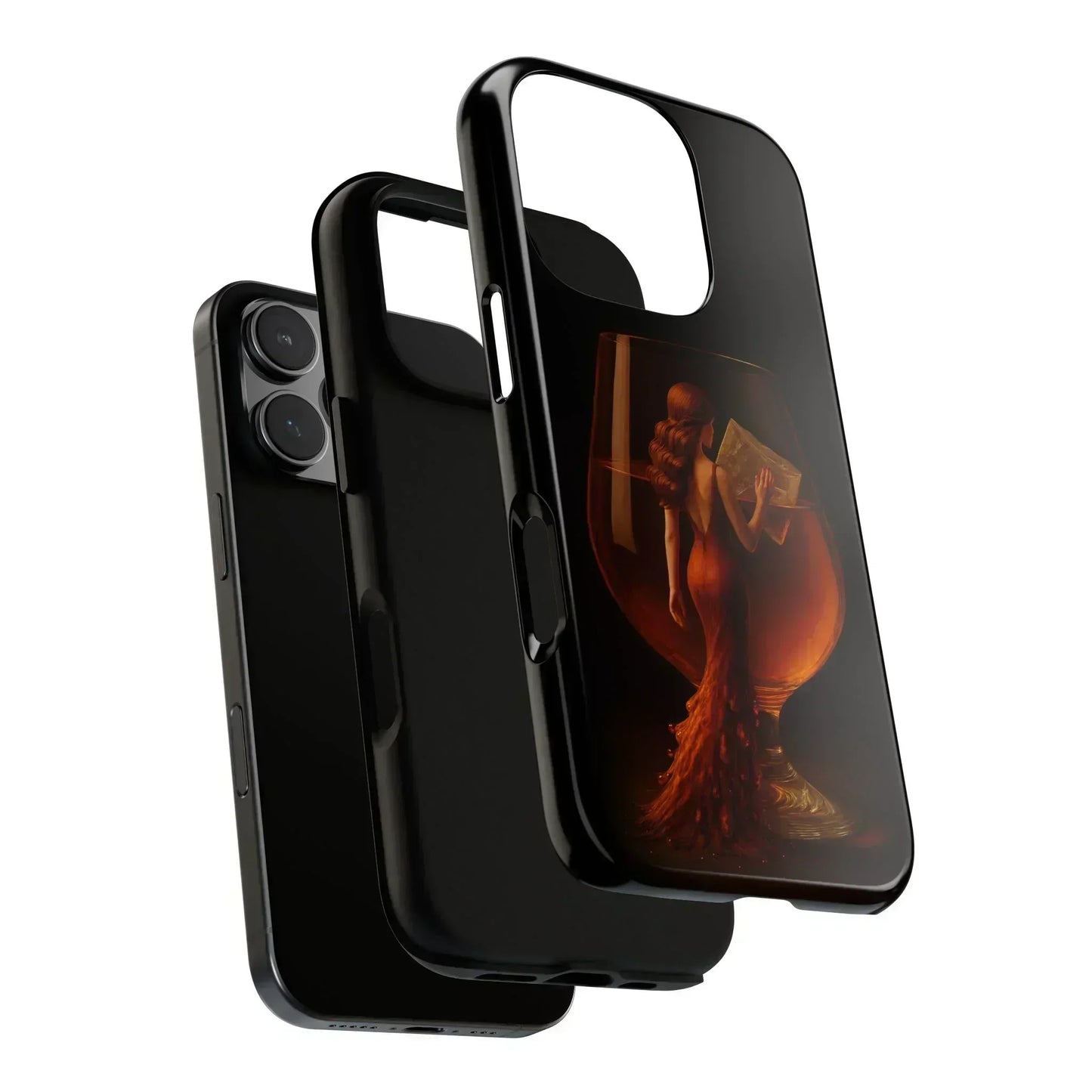 Elegant Midnight Lady Phone Case for iPhone 8-16 and Google Pixel up to 9 Models - KarArmDesign