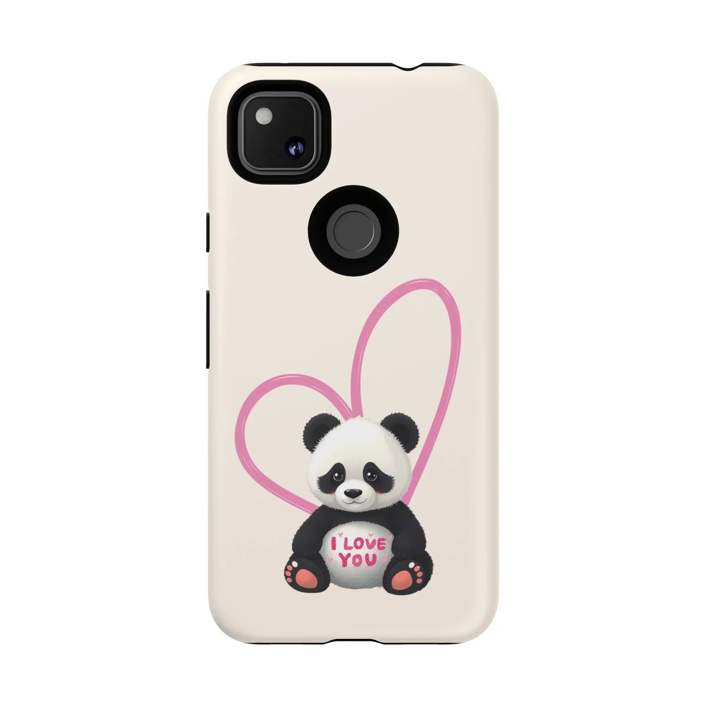 Cute Panda Heart Love Phone Case for Google Pixel up to 9 Models - KarArmDesign