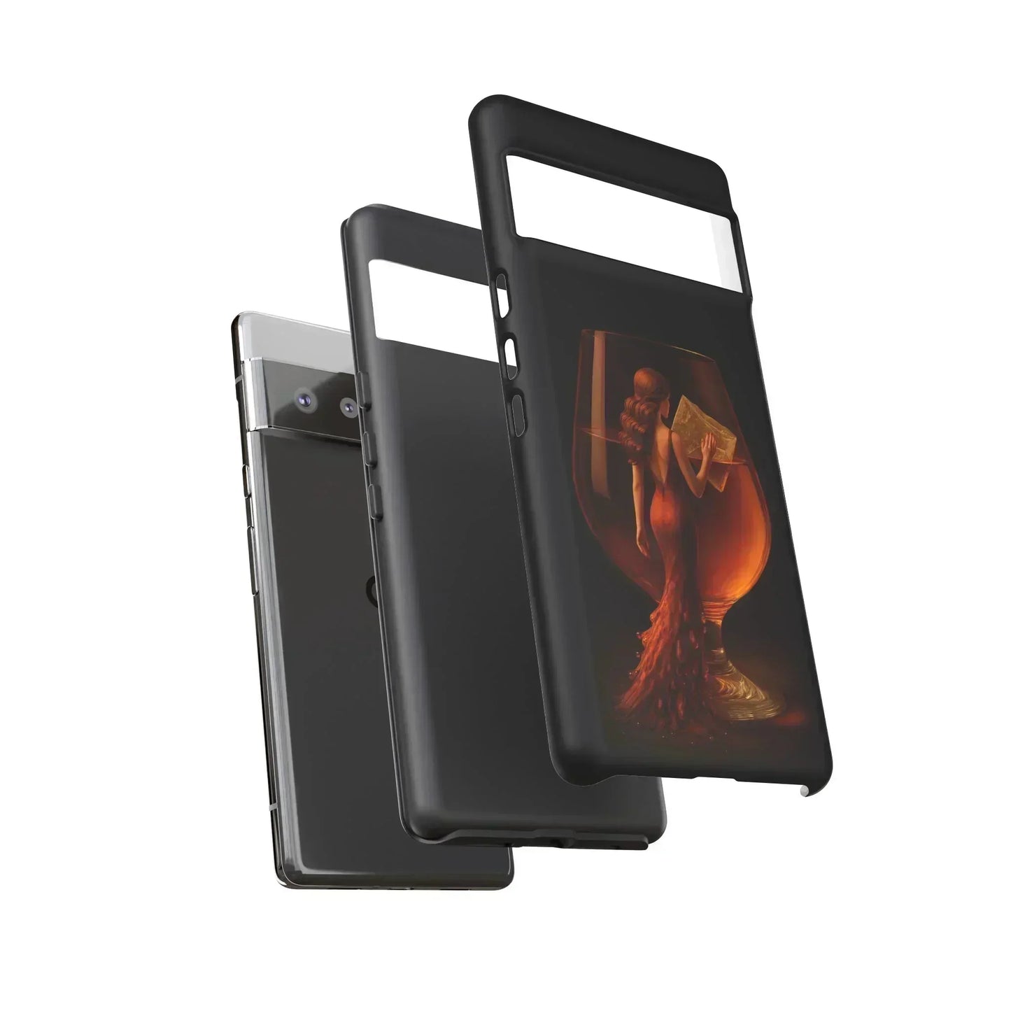 Elegant Midnight Lady Phone Case for iPhone 8-16 and Google Pixel up to 9 Models - KarArmDesign