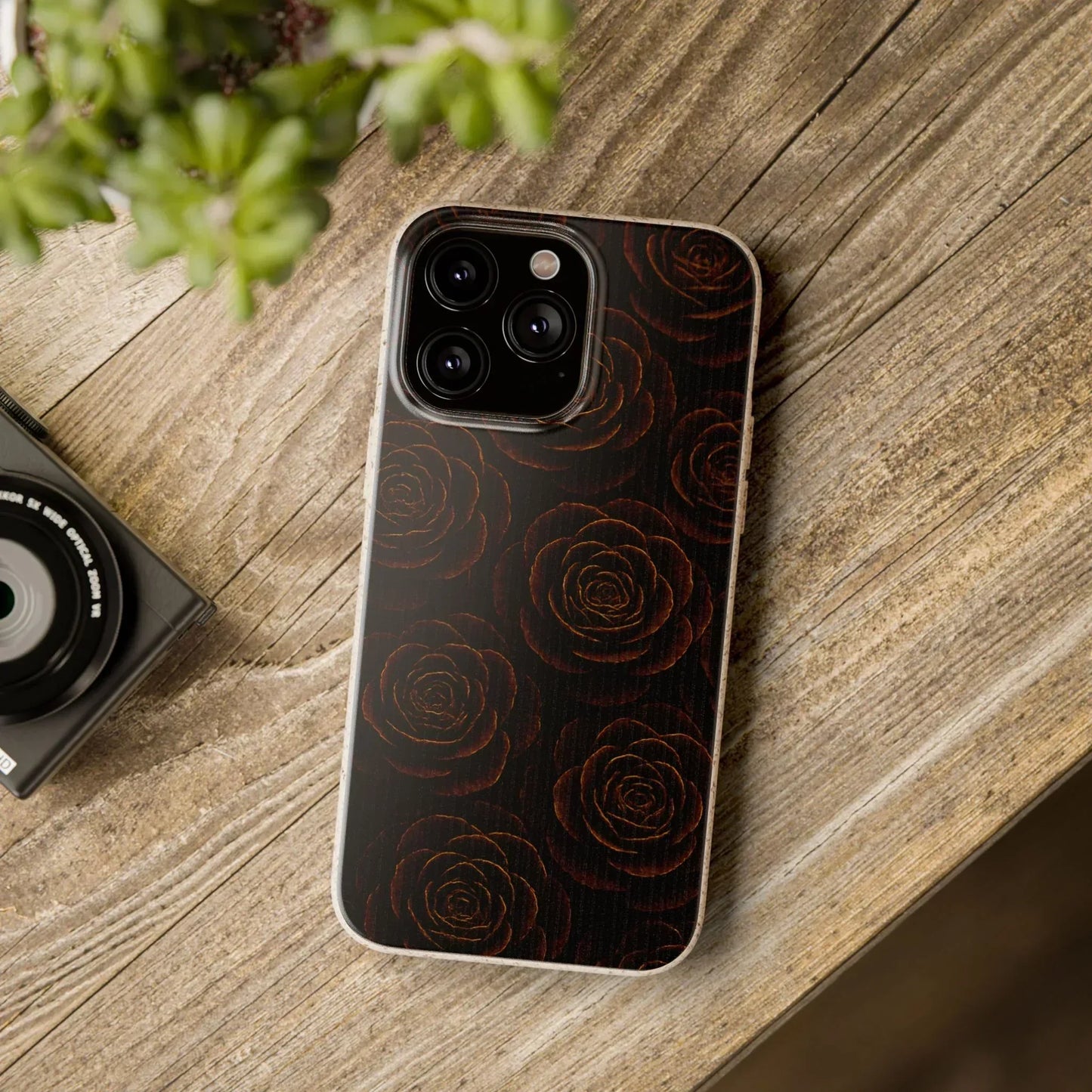 Wooden Roses Phone Case for iPhone 11-16 and Samsung Galaxy S20-S22 Models - KarArmDesign