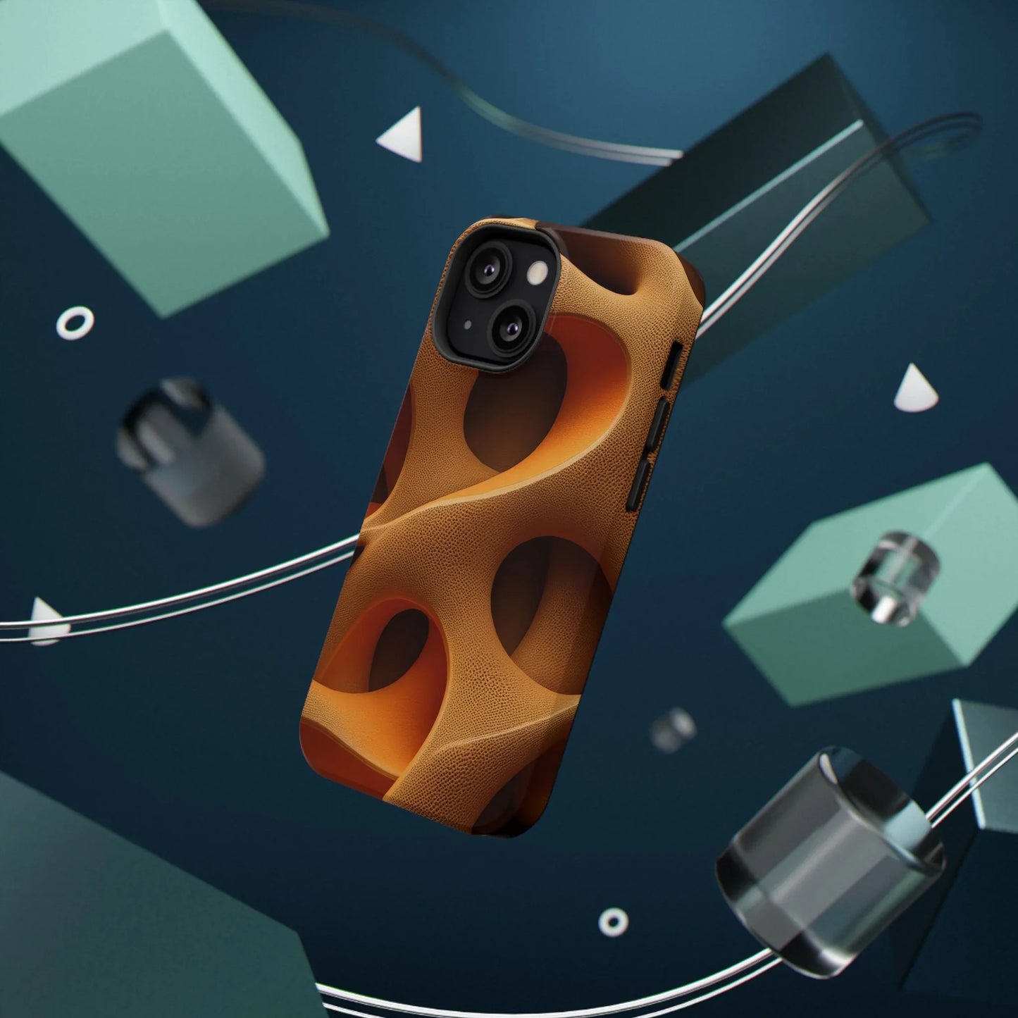 Amber Flow Phone Case for iPhone 11-17 and Samsung Galaxy S21-S22 Models - KarArmDesign