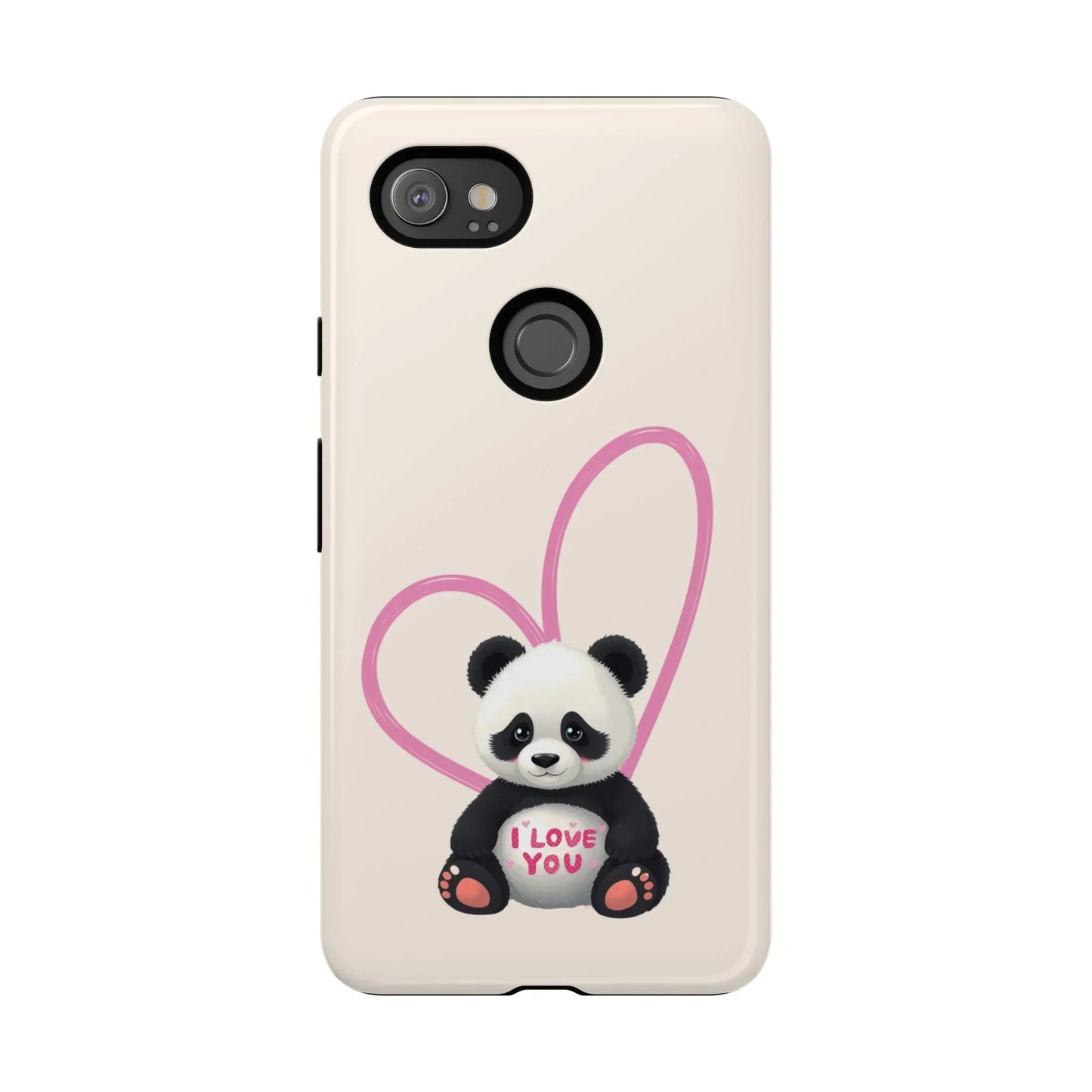 Cute Panda Heart Love Phone Case for Google Pixel up to 9 Models - KarArmDesign