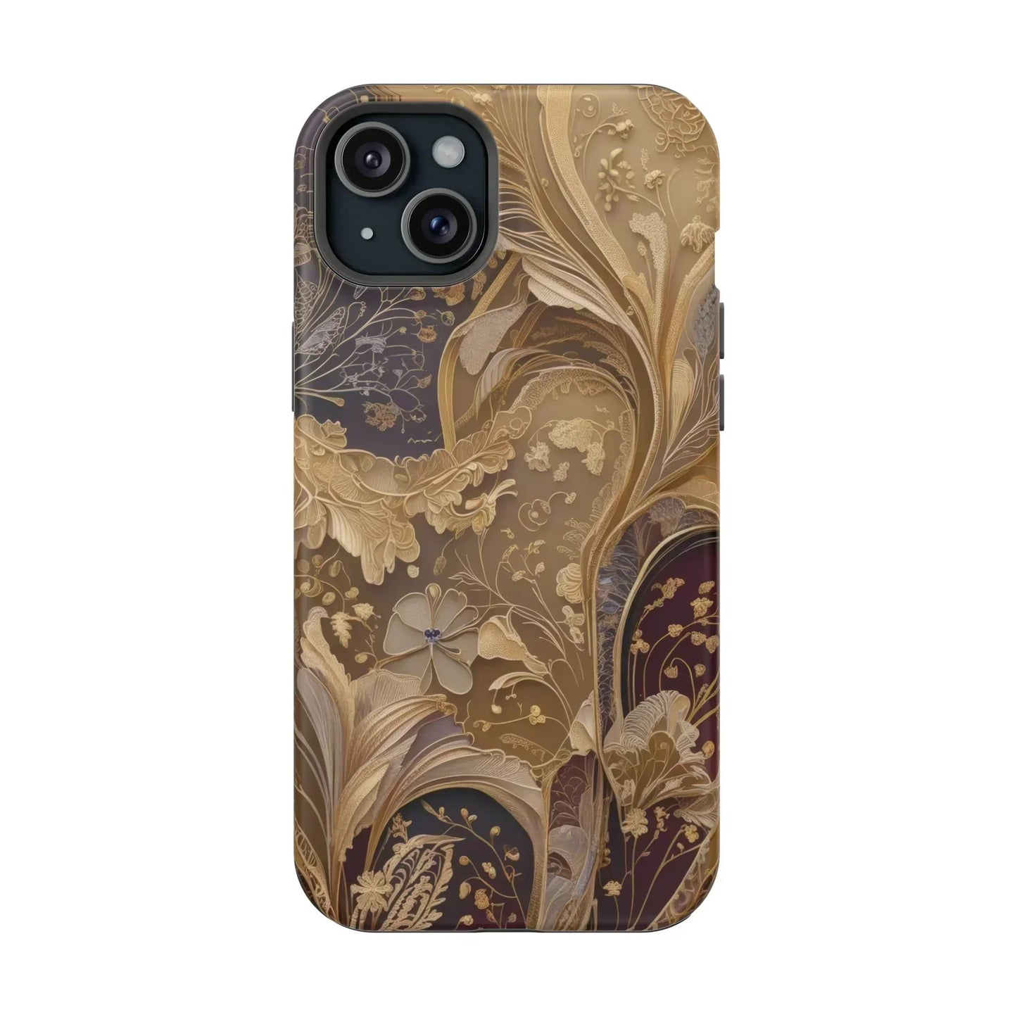Botanical Luxury Design Impact-Resistant Phone Case for iPhone 12-16 and Galaxy S21-S22 Models - KarArmDesign