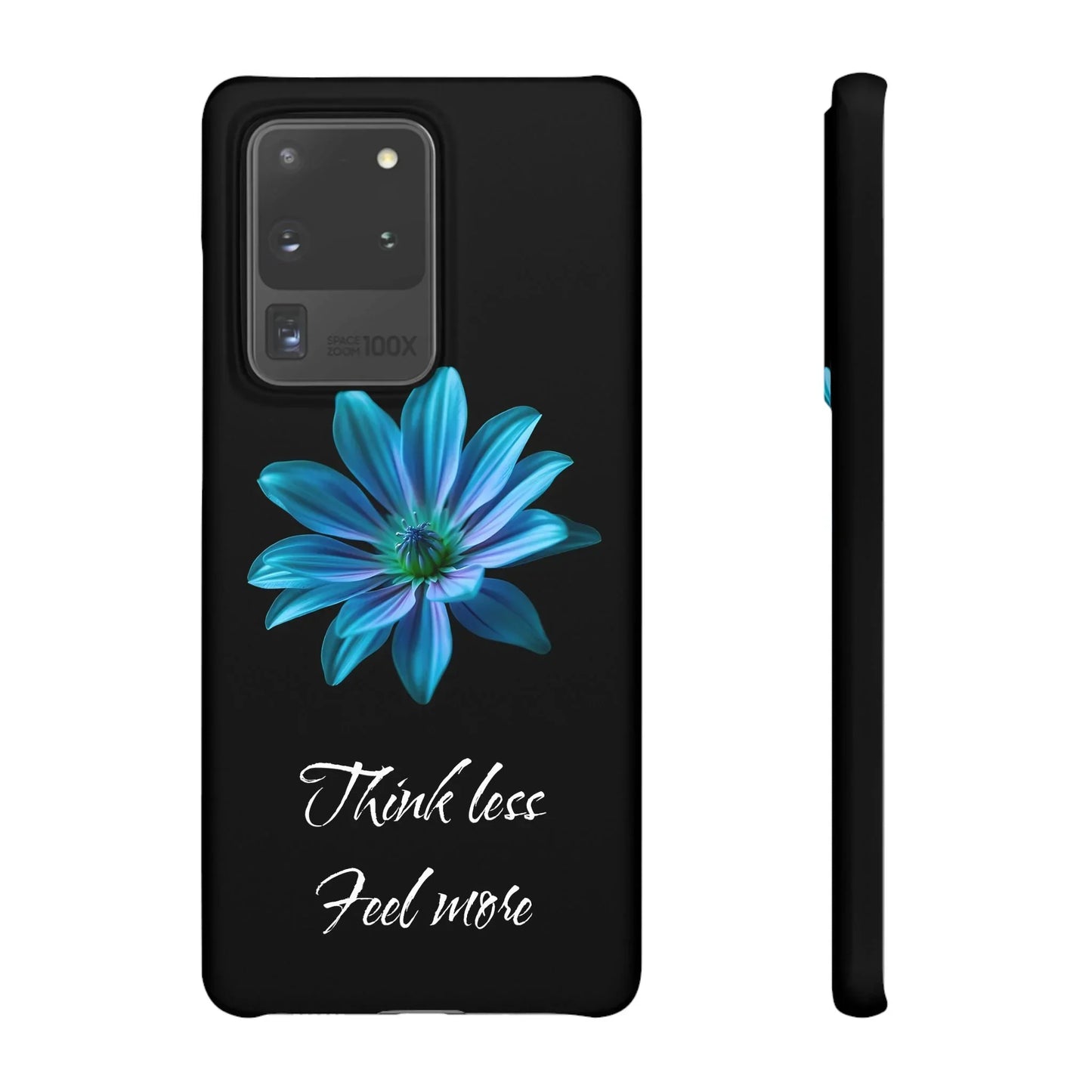 Inspirational Floral Phone Case – “Think Less, Feel More” Design Case for iPhone & Galaxy - KarArmDesign