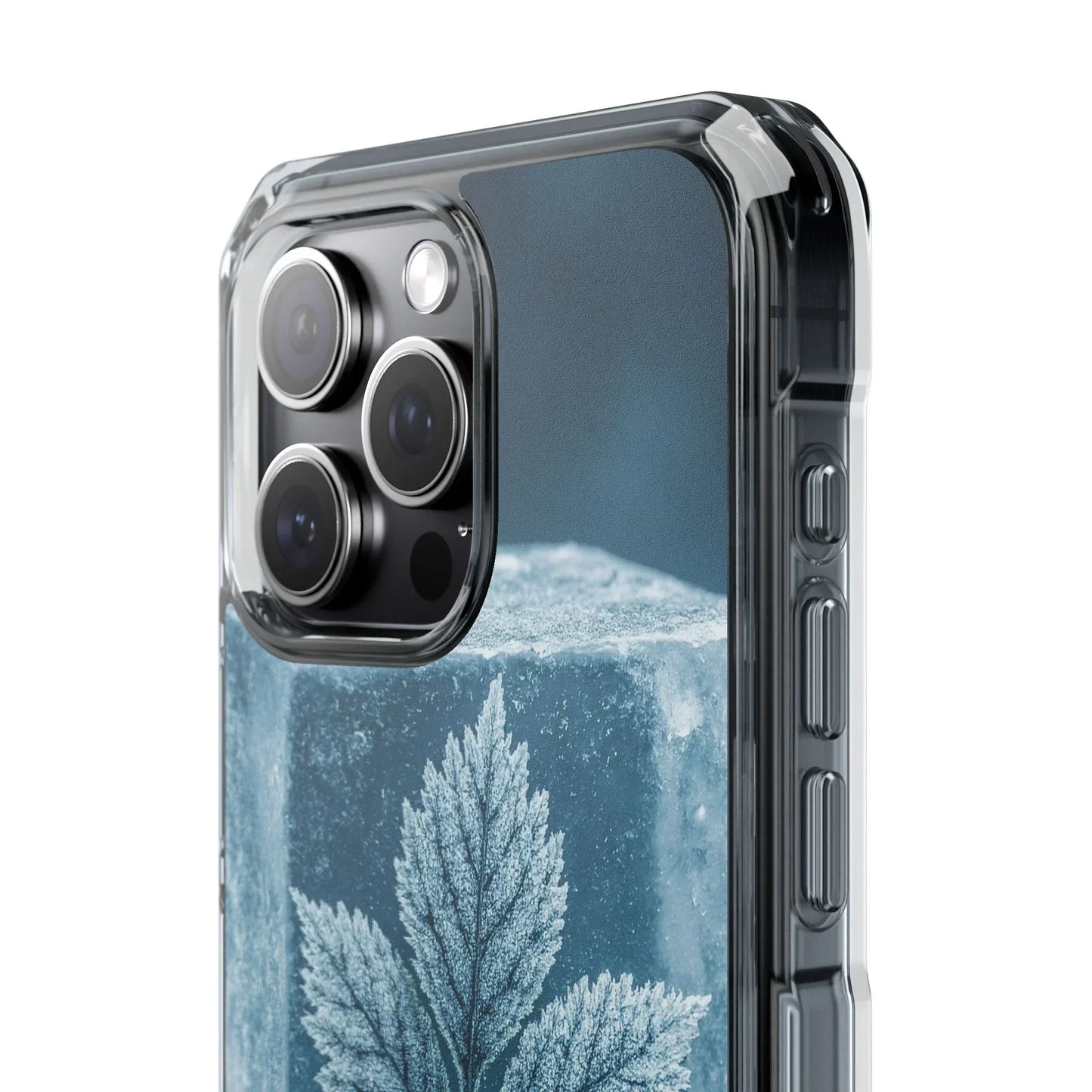 Frozen Leaf Inside Ice Cube - Phone Case for iPhone 14-16 Models - KarArmDesign