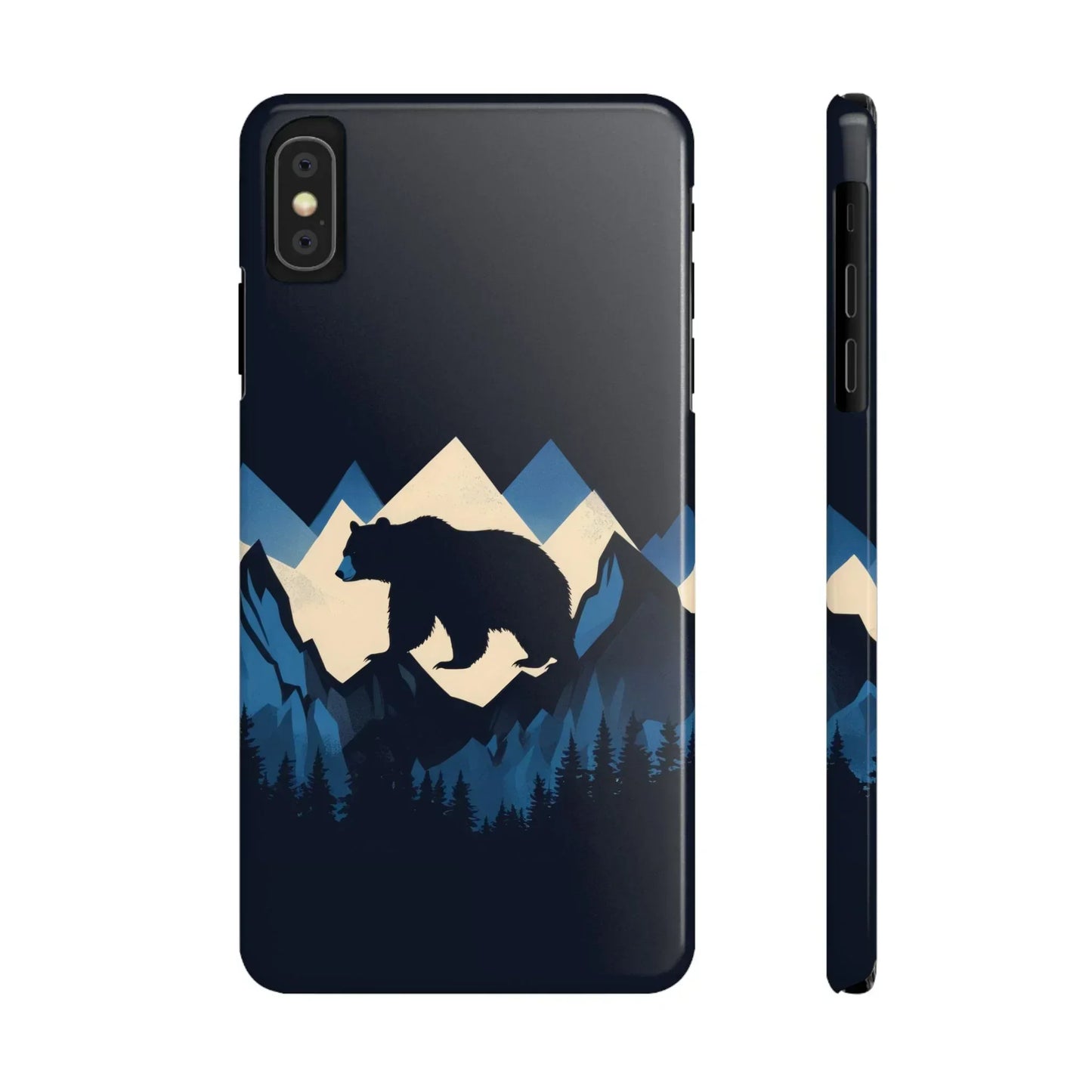 Wild Bear in the Peaks – Mountain Adventure Slim Phone Case for iPhone 7-16 Models - KarArmDesign