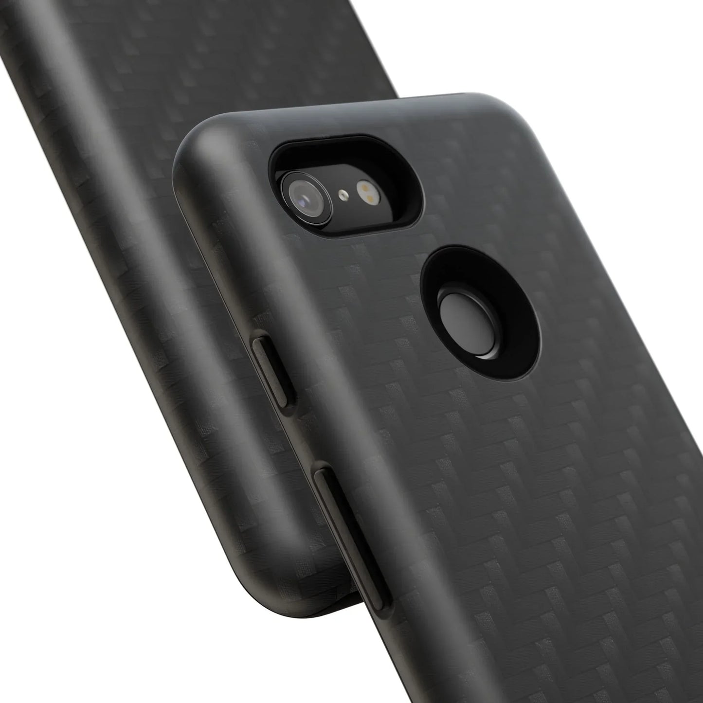 Black Carbon Phone Case Tough Case for iPhone 8-16 and Google Pixel up to 9 Models - KarArmDesign