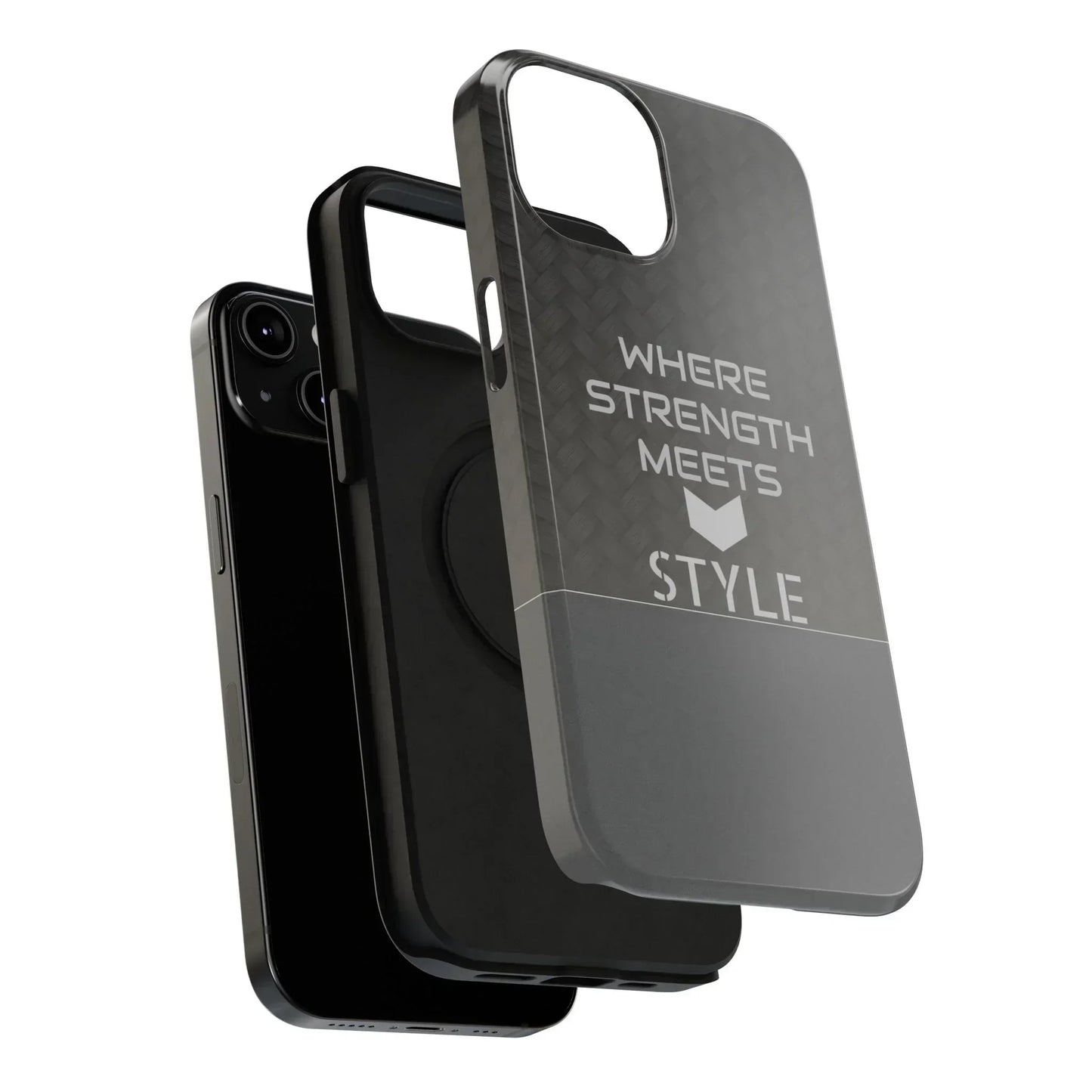 Gray Carbon Phone Case for iPhone 12-16 and Galaxy S21-S22 Models - KarArmDesign