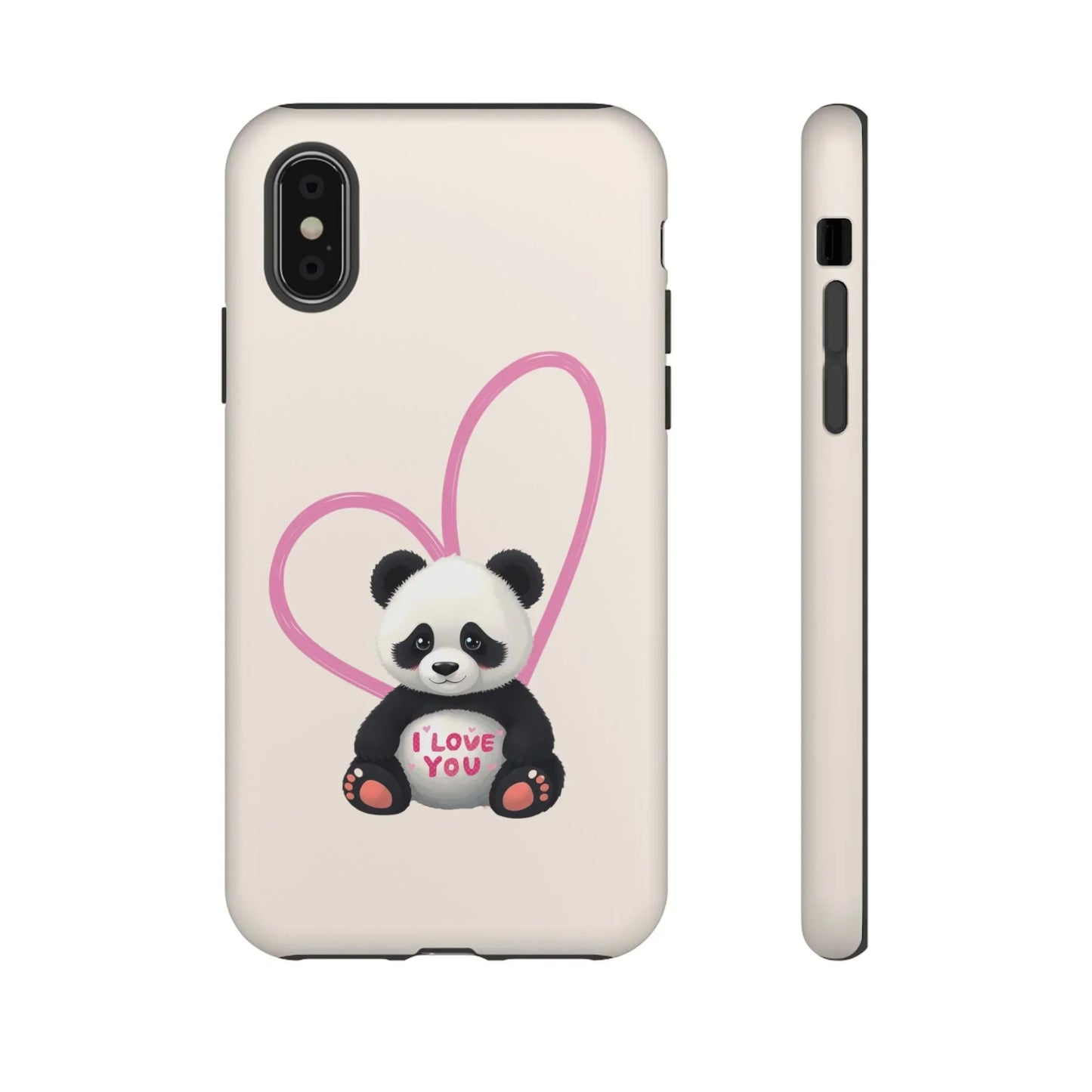 Cute Panda Heart Love Phone Case for iPhone 8-16 Models - KarArmDesign
