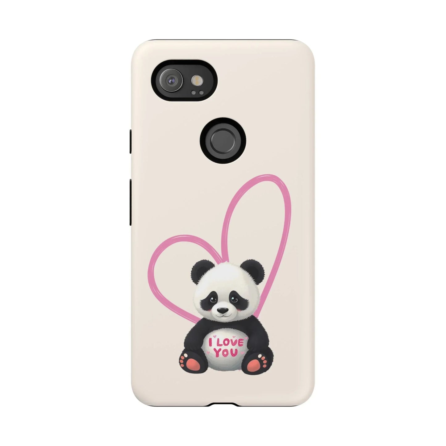 Cute Panda Heart Love Phone Case for Google Pixel up to 9 Models - KarArmDesign