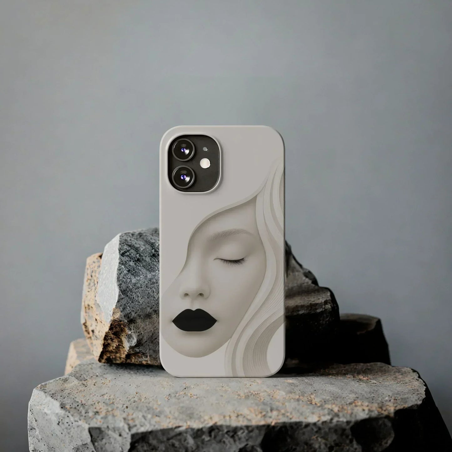 Minimalist Face Phone Case for iPhone 7-16 Models - KarArmDesign