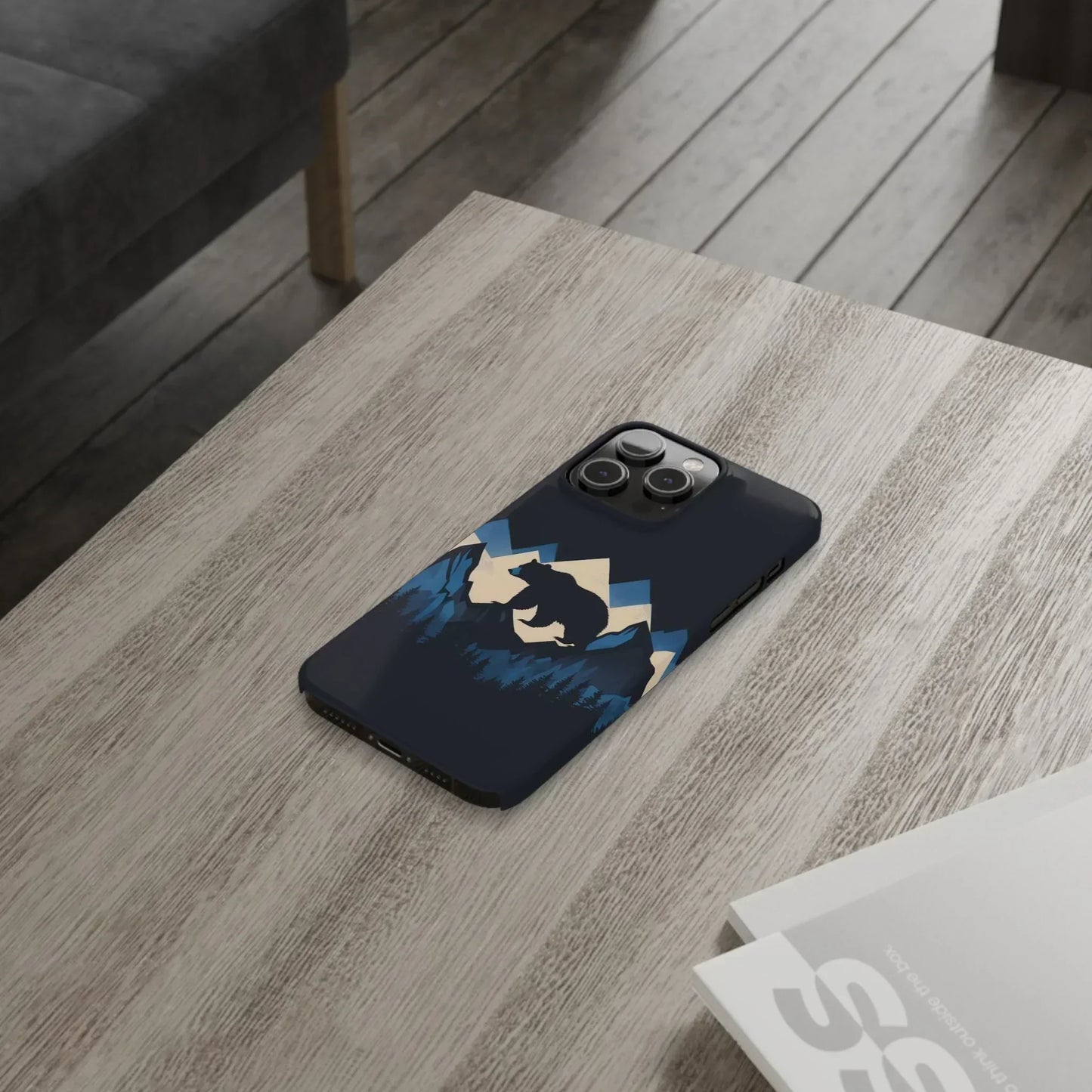 Wild Bear in the Peaks – Mountain Adventure Slim Phone Case for iPhone 7-16 Models - KarArmDesign