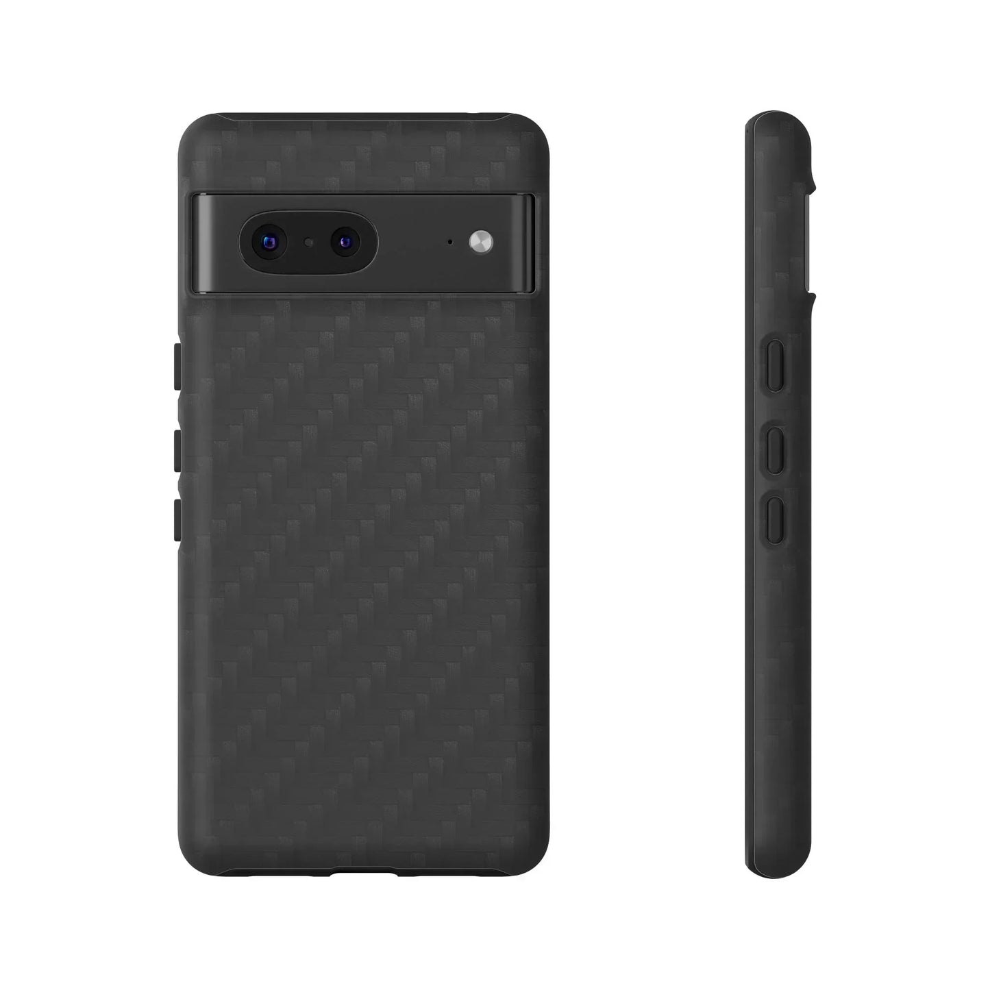Black Carbon Phone Case Tough Case for iPhone 8-16 and Google Pixel up to 9 Models - KarArmDesign